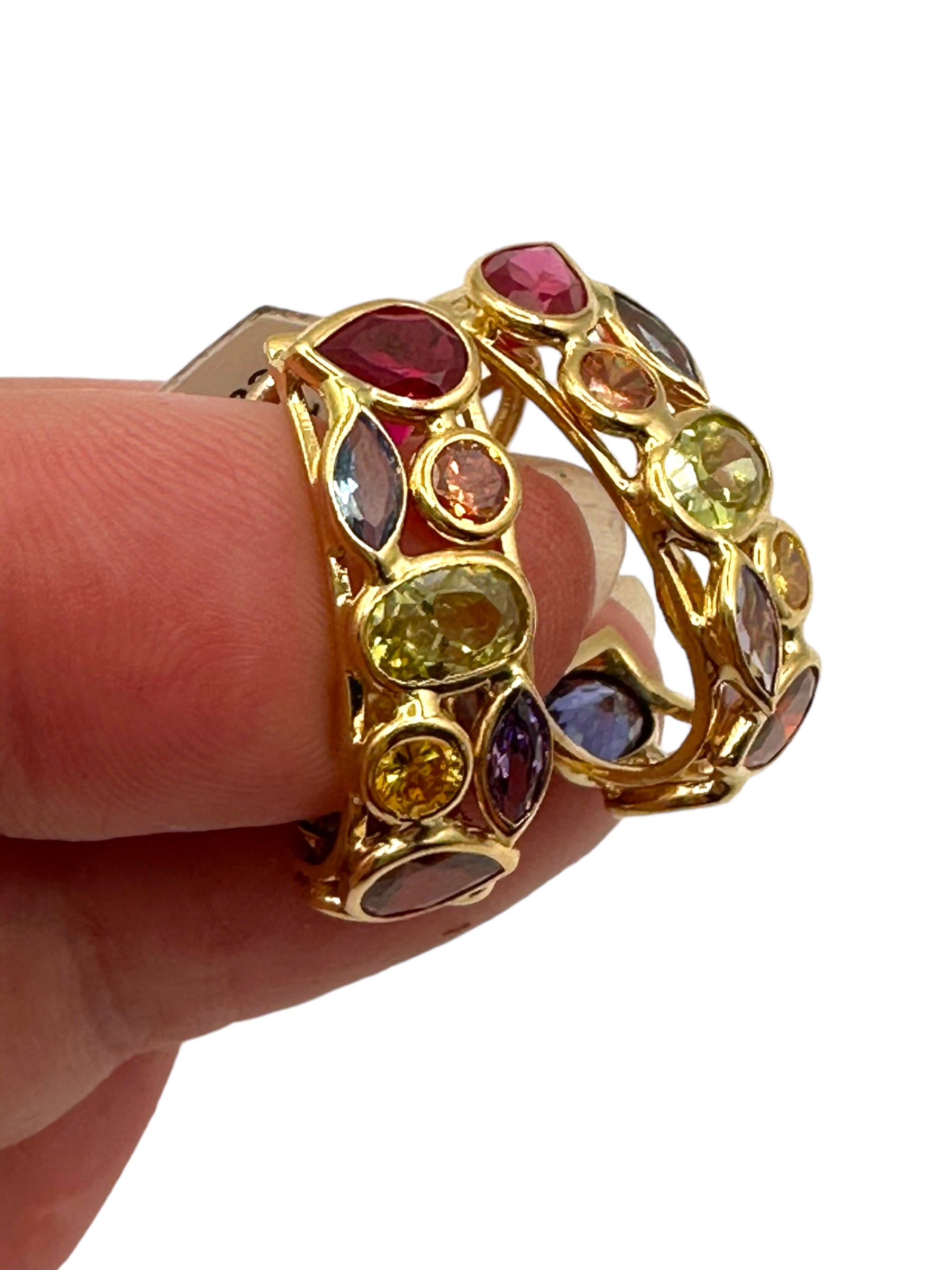 18k Multi-stone Earrings