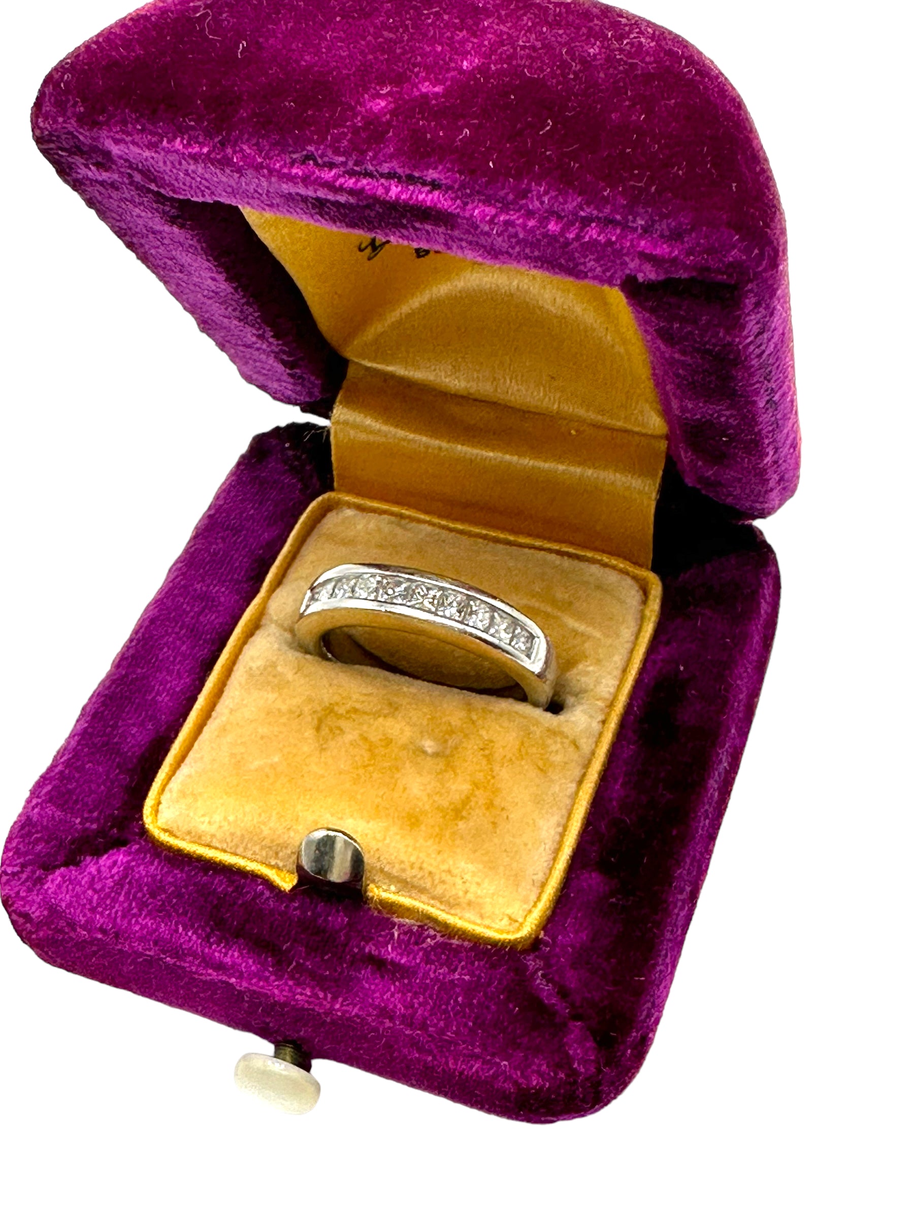Platinum Princess Cut Diamond Stacker Ring