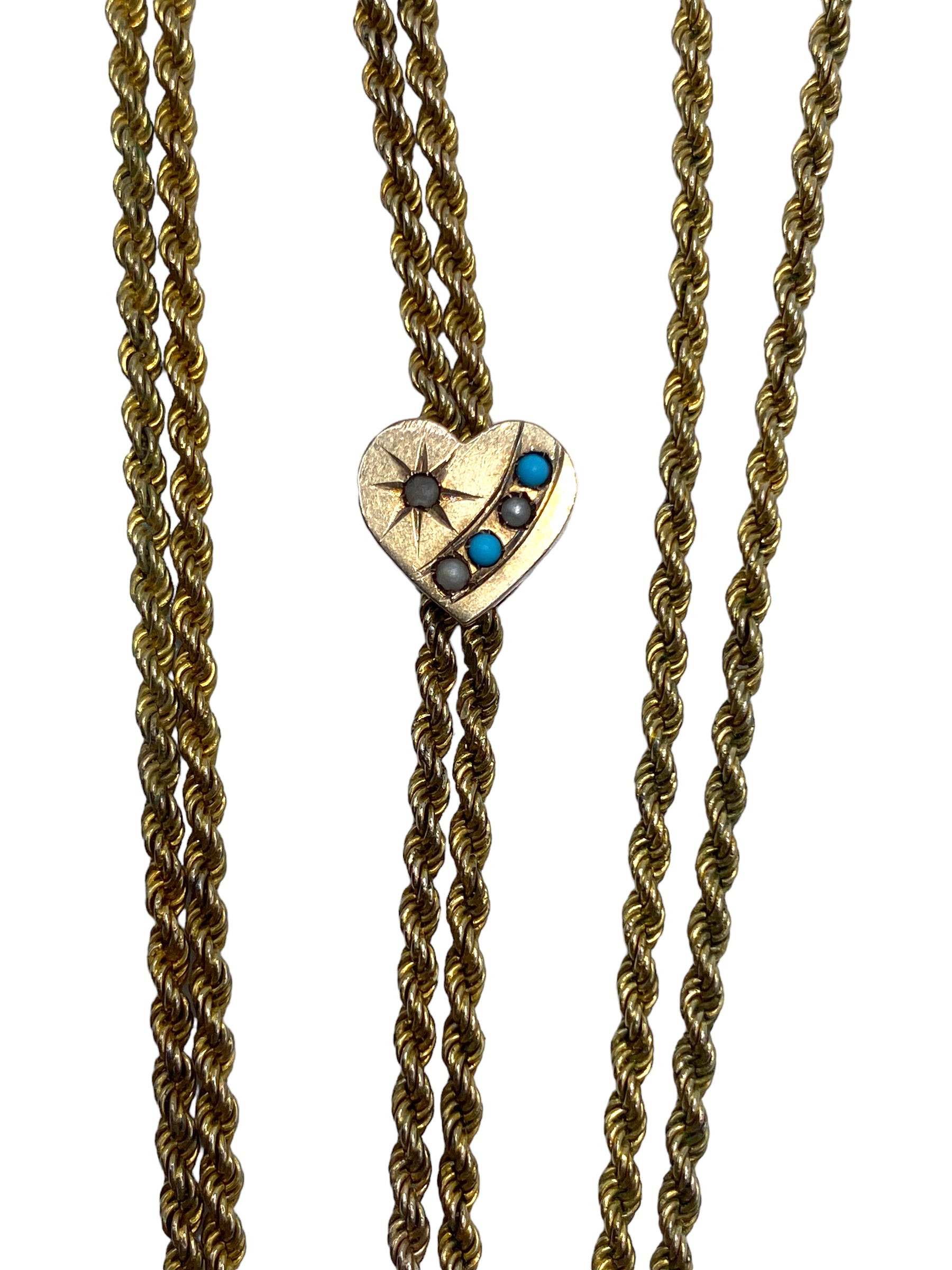 10k Heart Slide Watch Chain