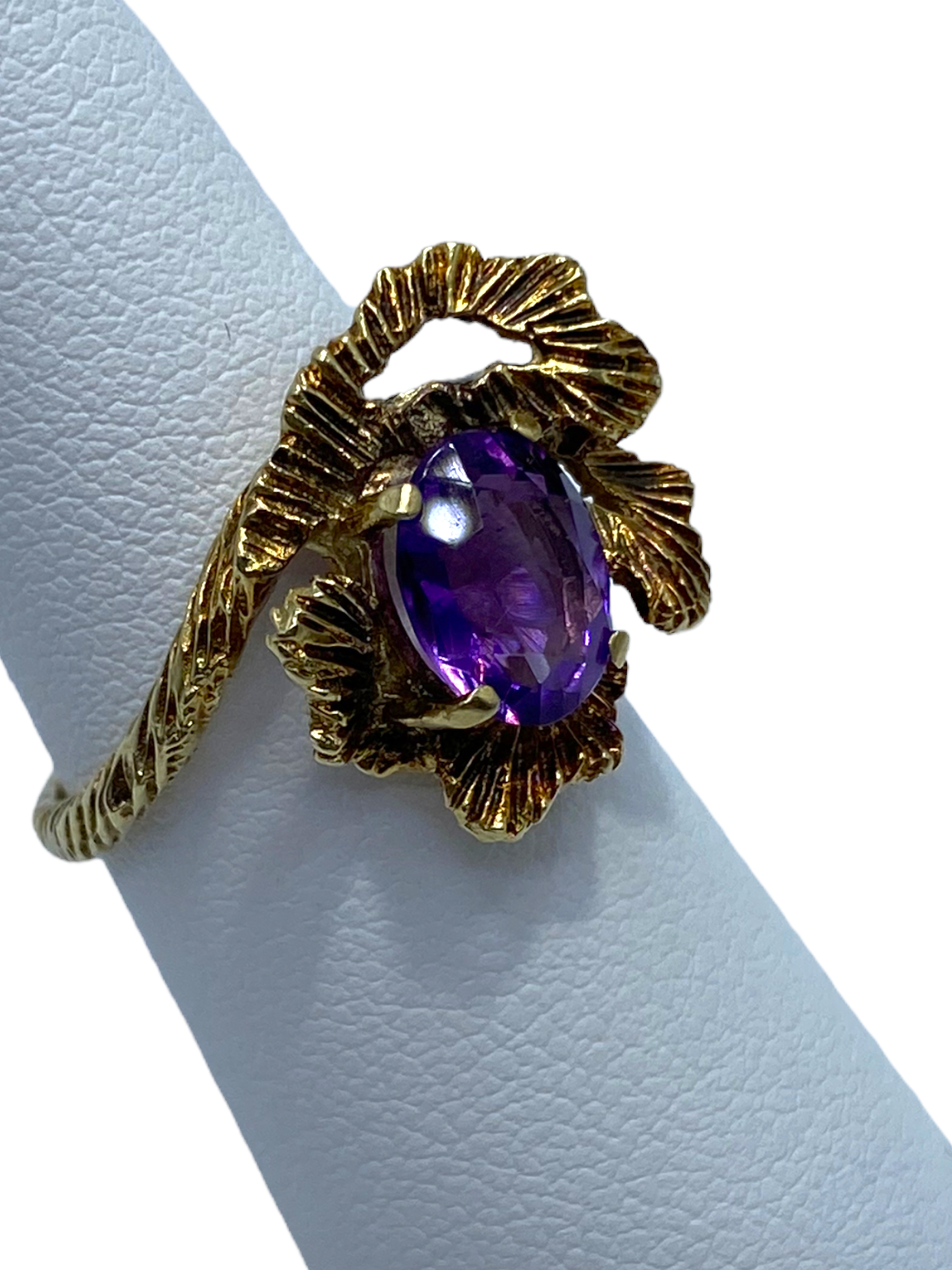 14k Organic Amethyst Ring