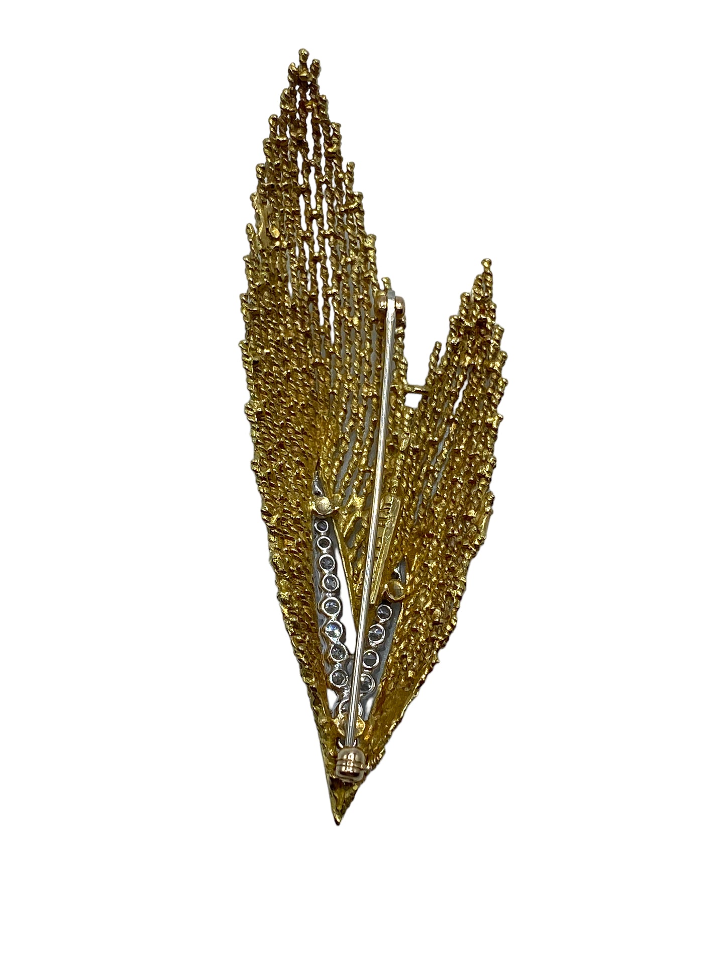 18k Platinum Diamond Hammerman Bros Brooch