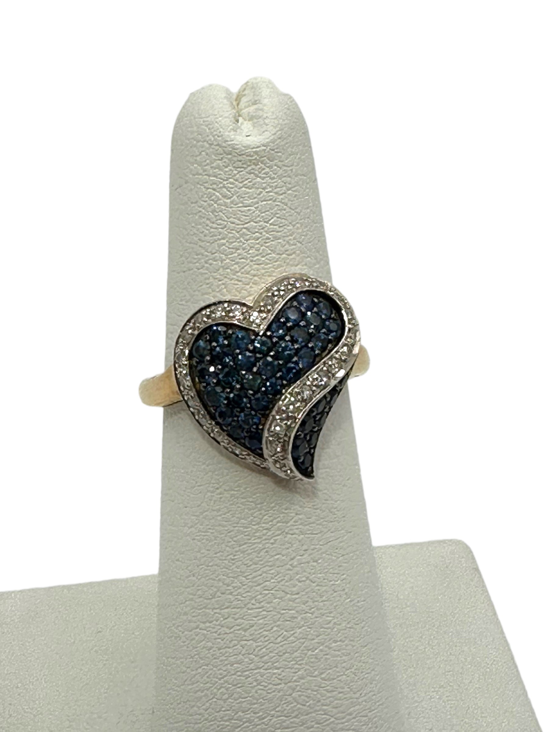10k Sapphire Diamond Ring