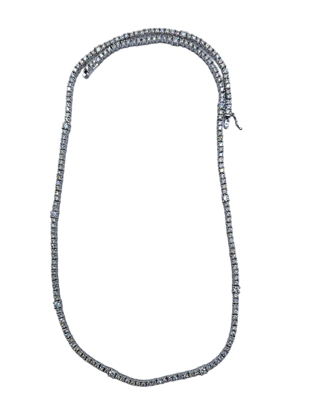 18k White Gold Diamond Tennis Necklace