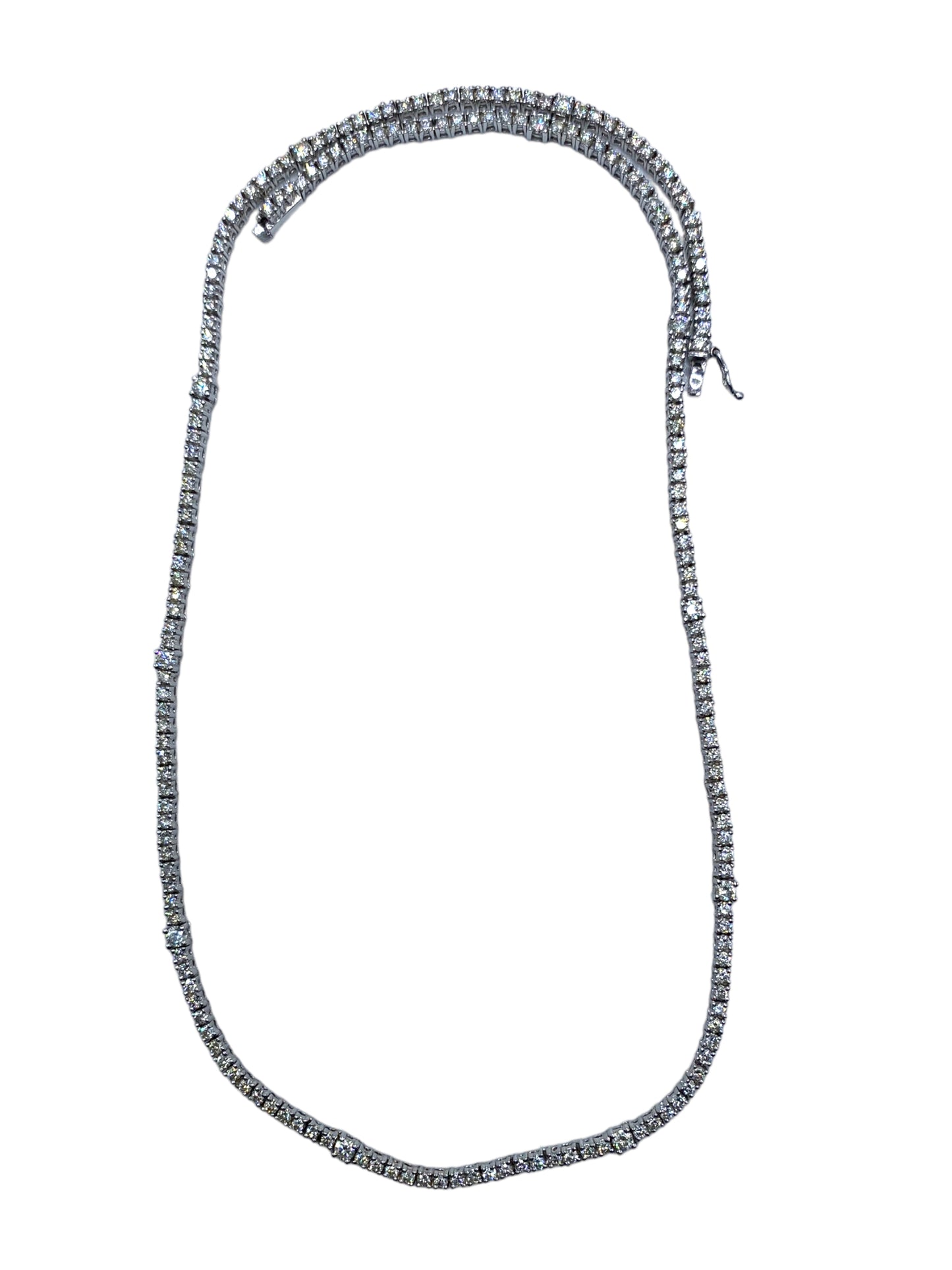 18k White Gold Diamond Tennis Necklace
