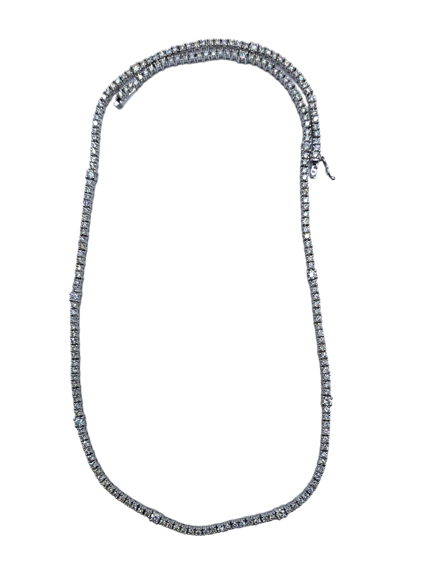 18k White Gold Diamond Tennis Necklace