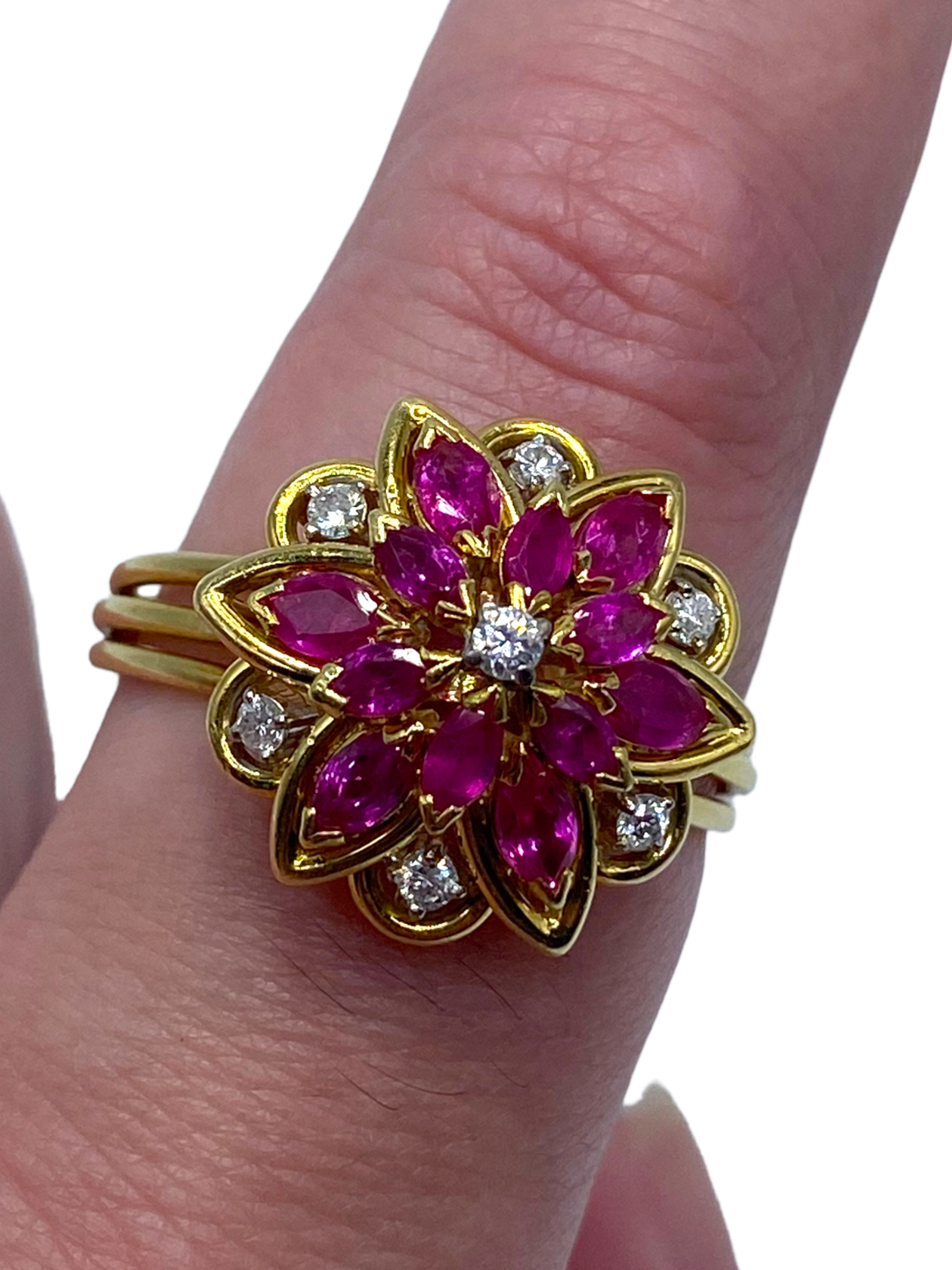 18k Ruby and Diamond Ring