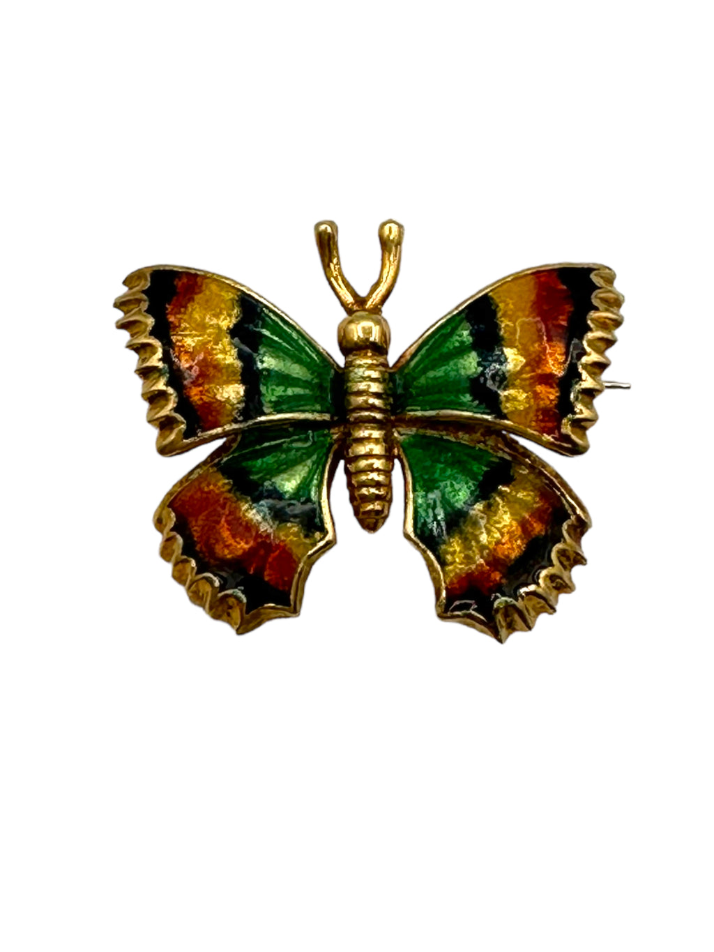 18k Enamel Butterfly Pin