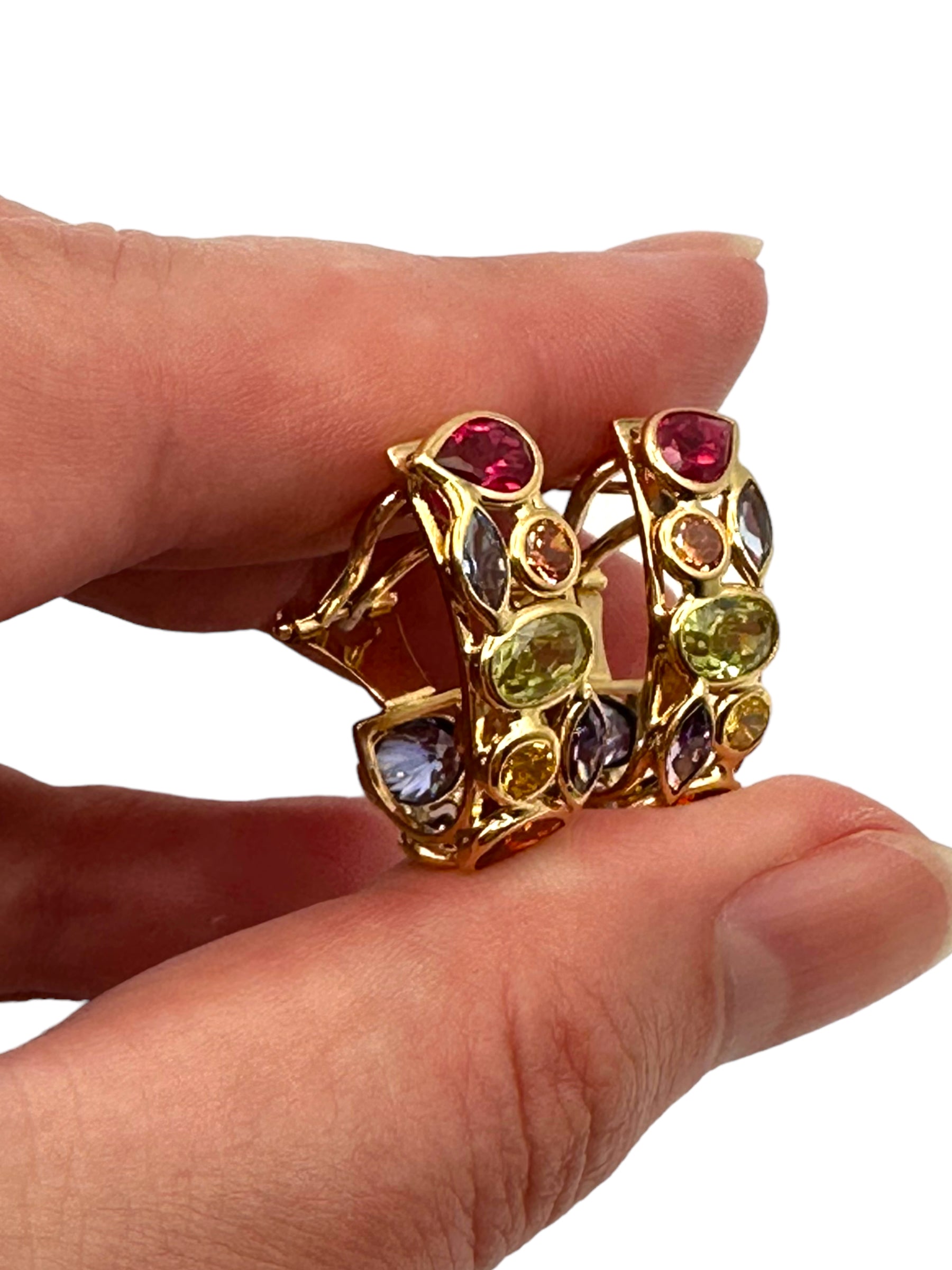 18k Multi-stone Earrings
