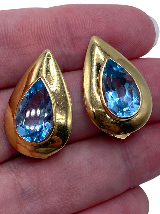 14k Topaz Earrings