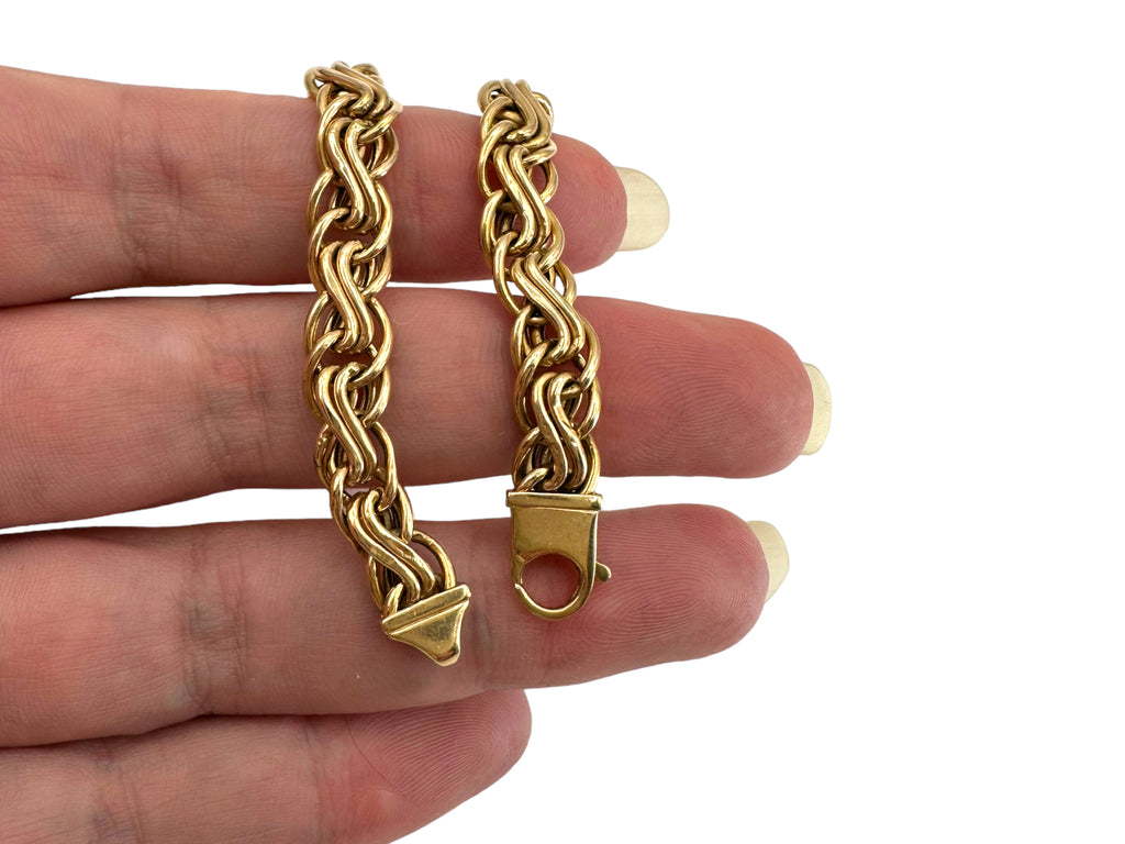 14k Braided Link Bracelet