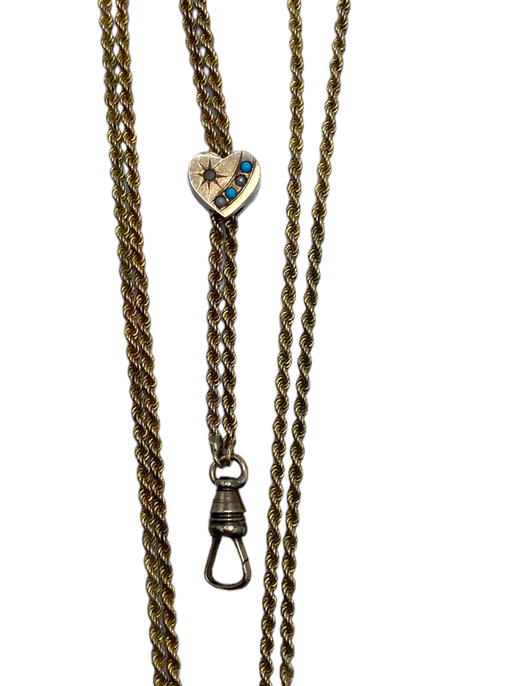 10k Heart Slide Watch Chain