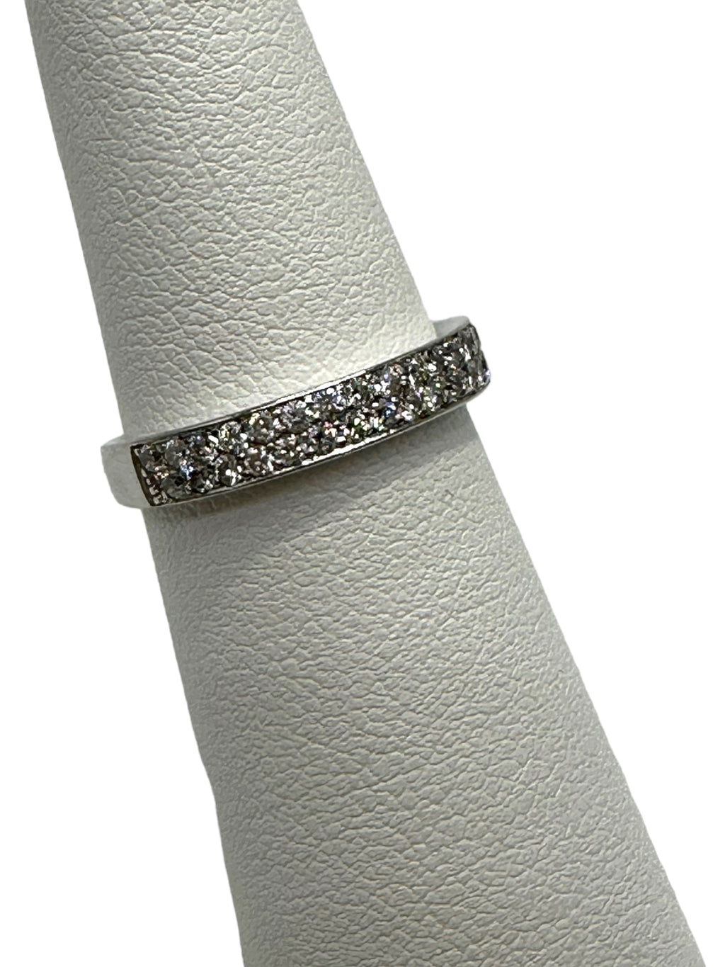 18k White Gold Diamond Stacker Band Ring