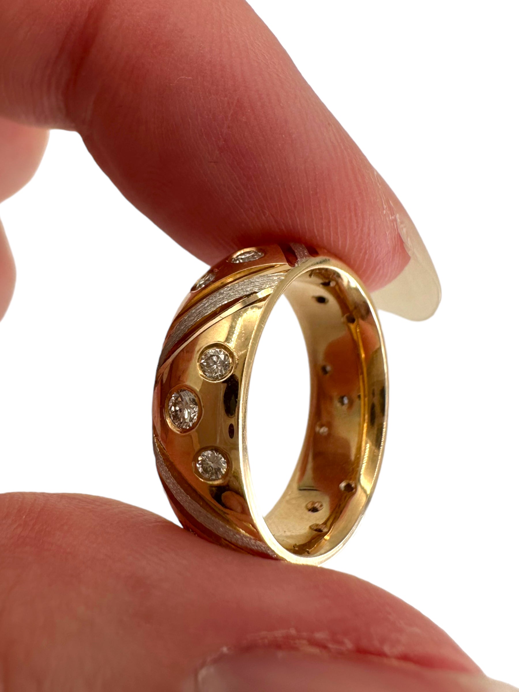 14k Two-tone Diamond Eternity Ring