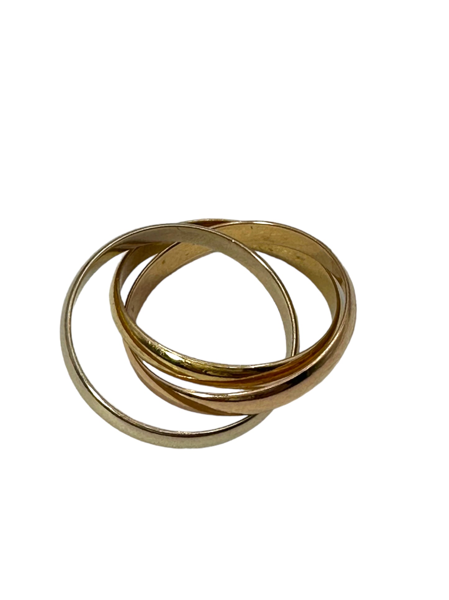 18k Cartier Tri-tone Rolling Ring