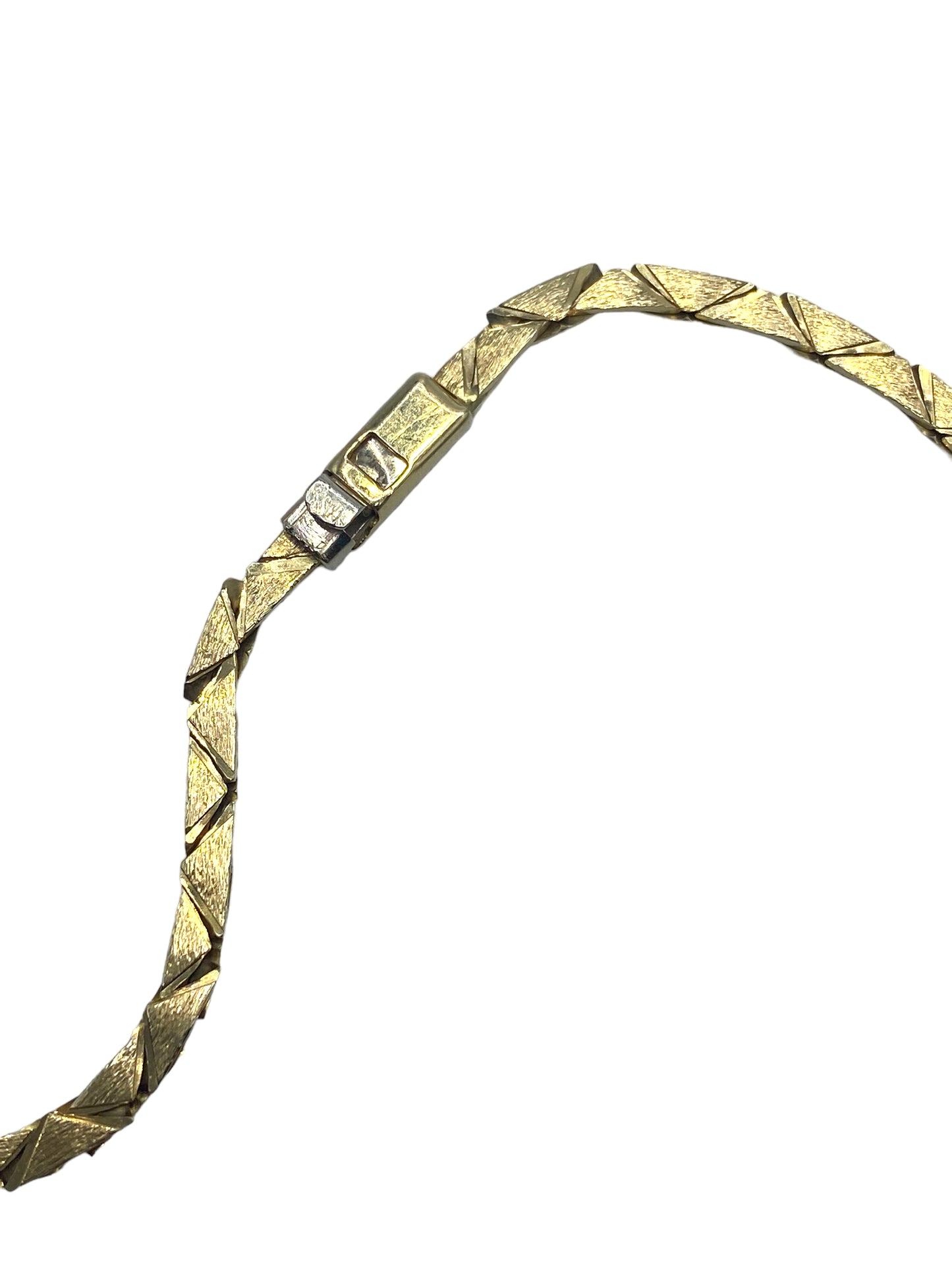 14k Flat Triangle Link Necklace