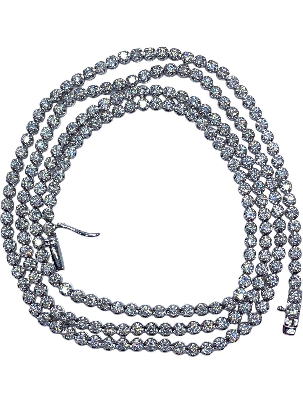 18k Opera Length Diamond Tennis Necklace