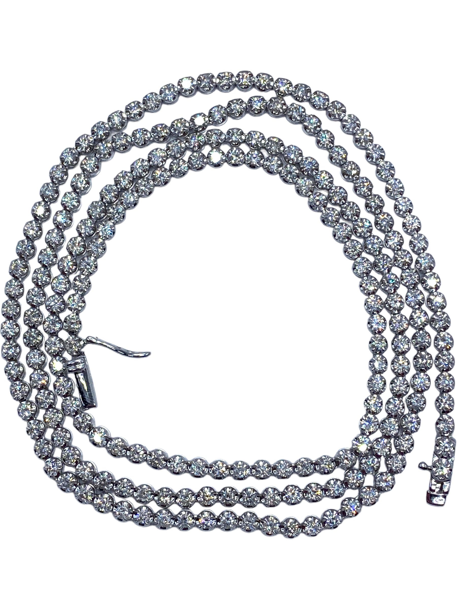 18k Opera Length Diamond Tennis Necklace