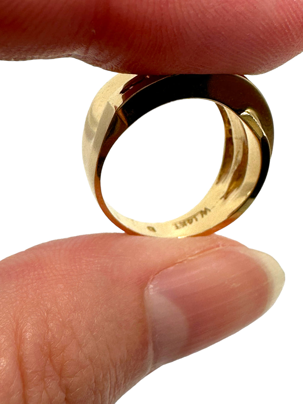 14k Diamond Crossover Ring