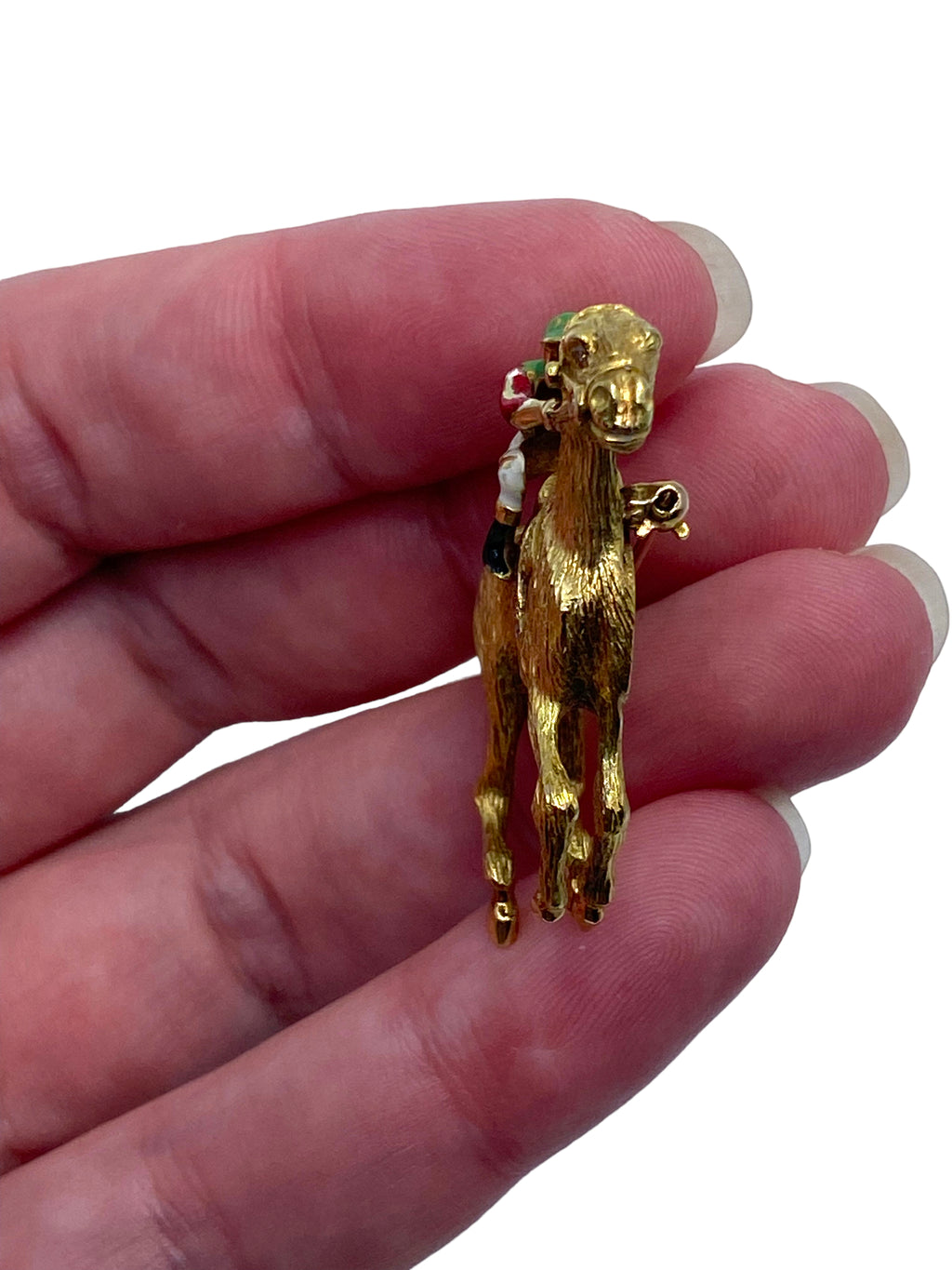 18k Cartier Jockey Racehorse Brooch