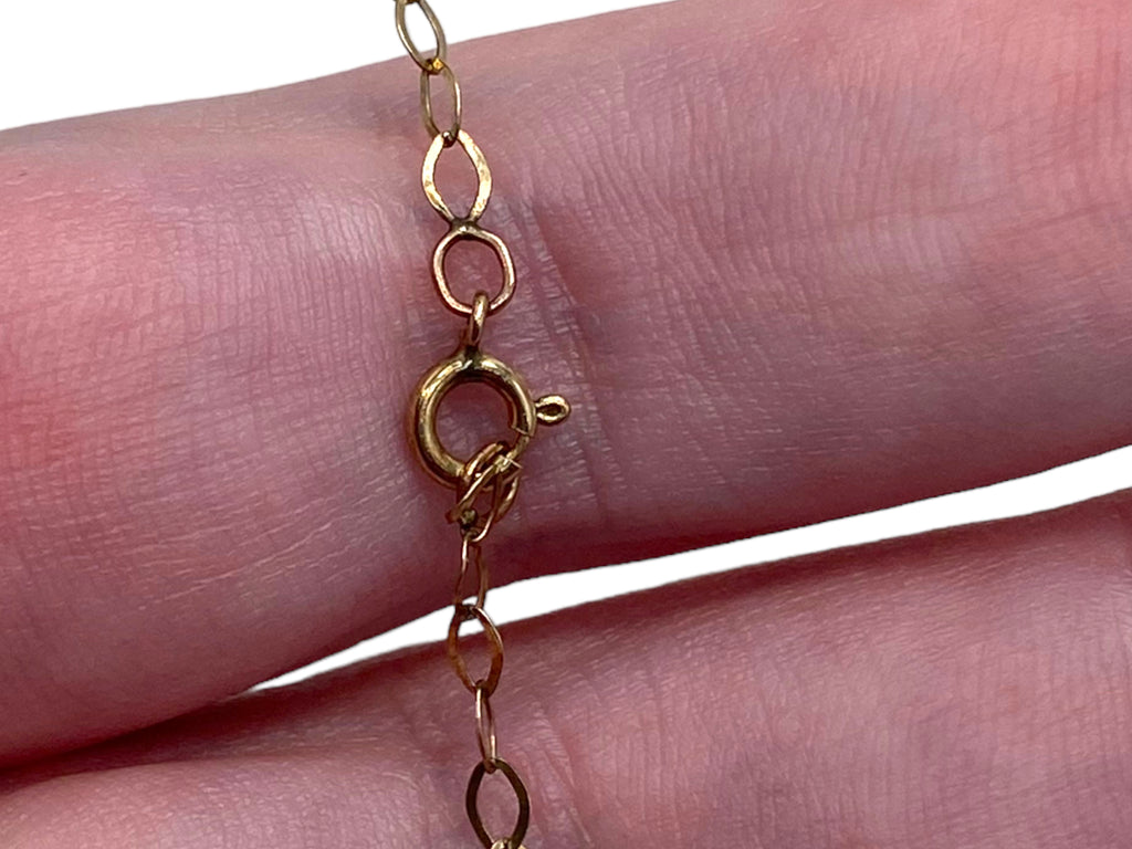 14k Clover Enamel Pendant Necklace