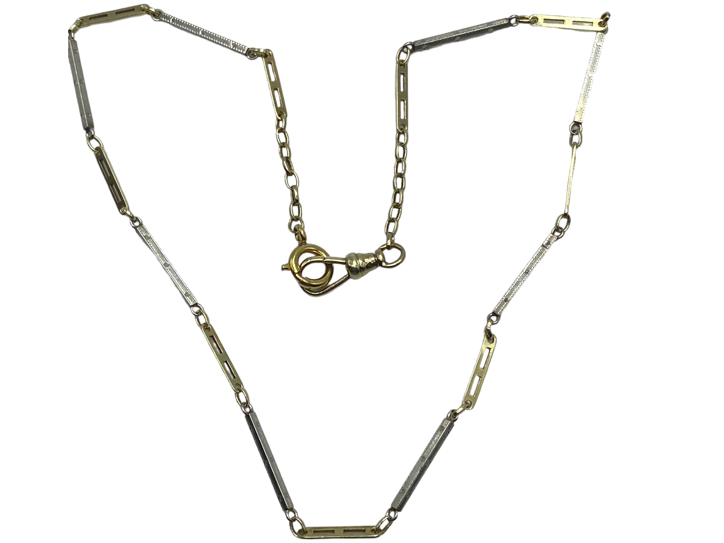 14k Art Deco Watch Chain