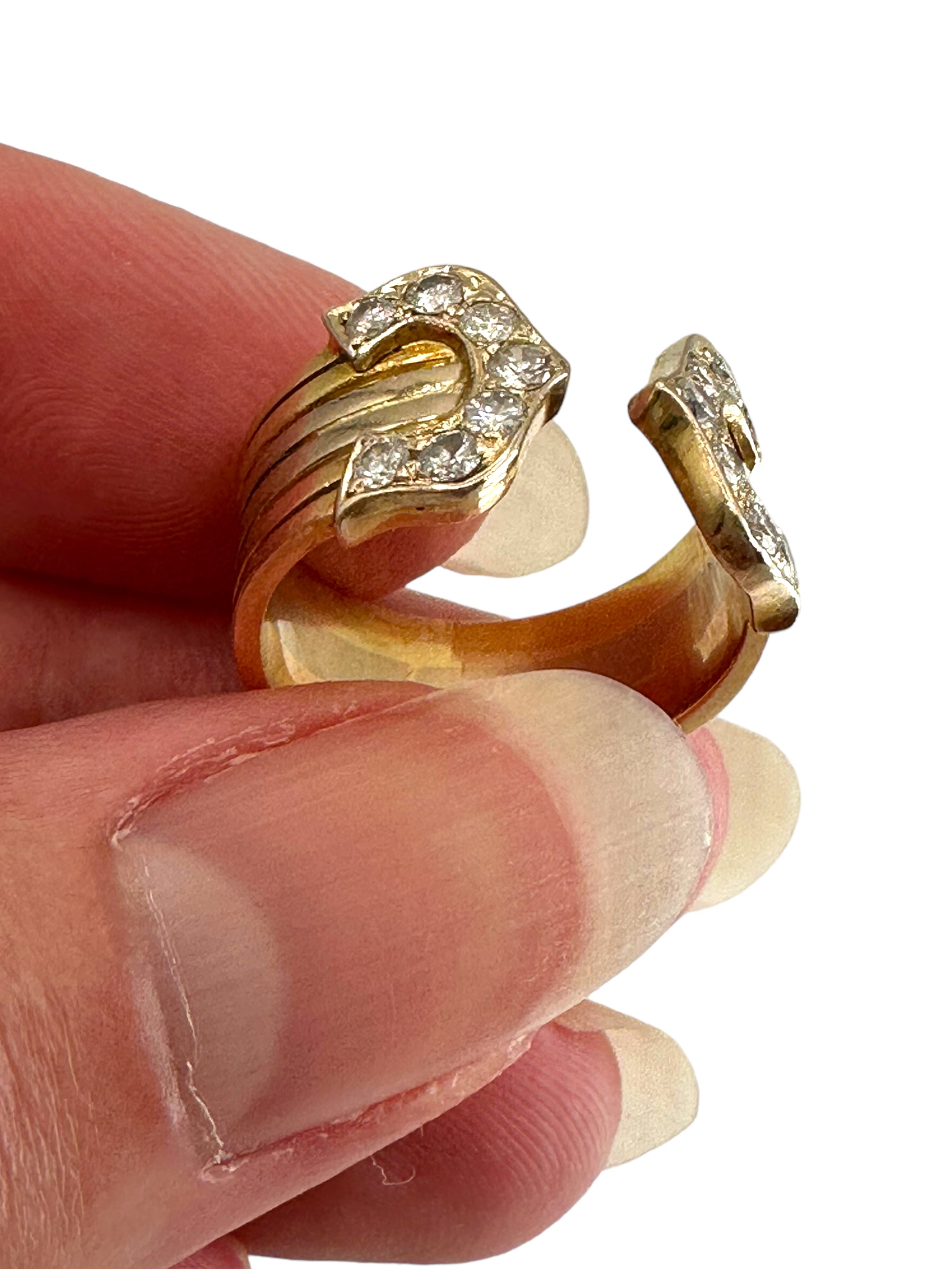 14k Tri-tone Diamond Ring