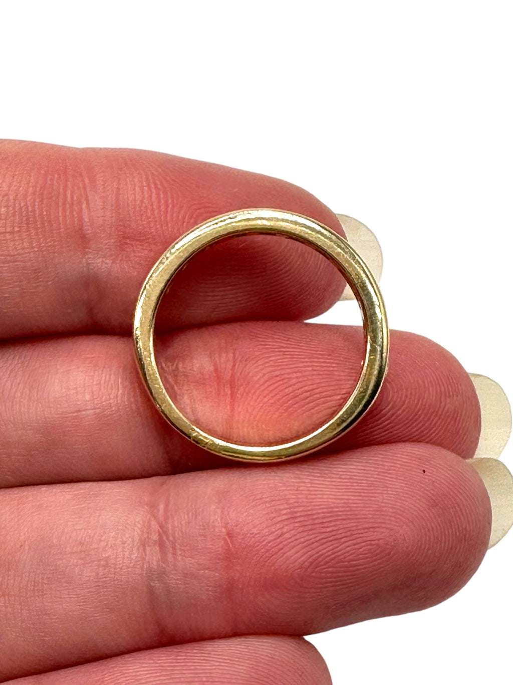 14k Yellow Gold Diamond Stacker Band Ring