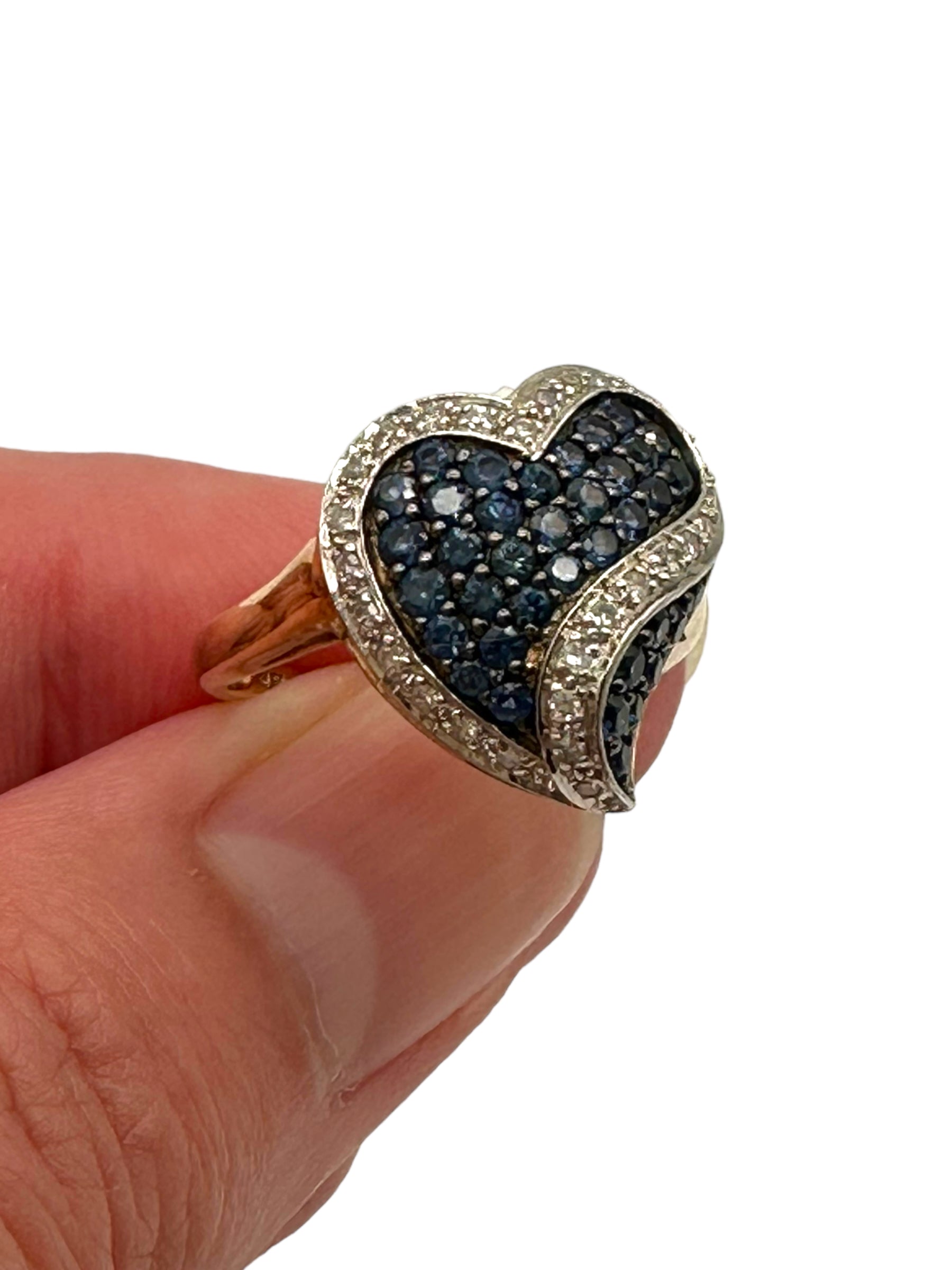 10k Sapphire Diamond Ring