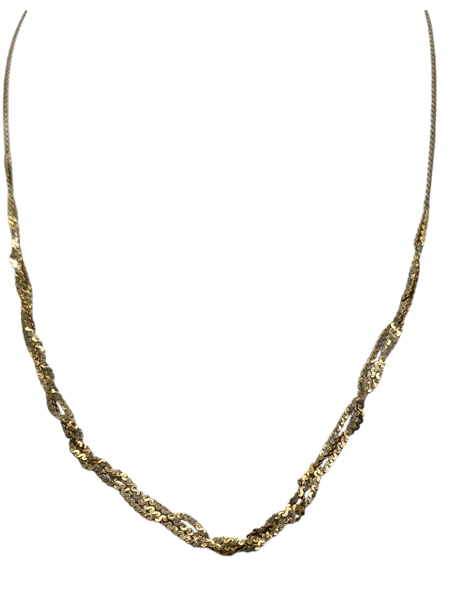 14k Braided Chain Necklace