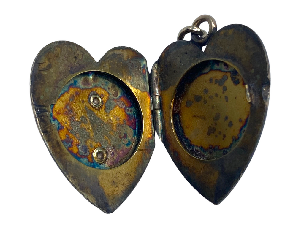 14k Victorian Diamond Heart Locket
