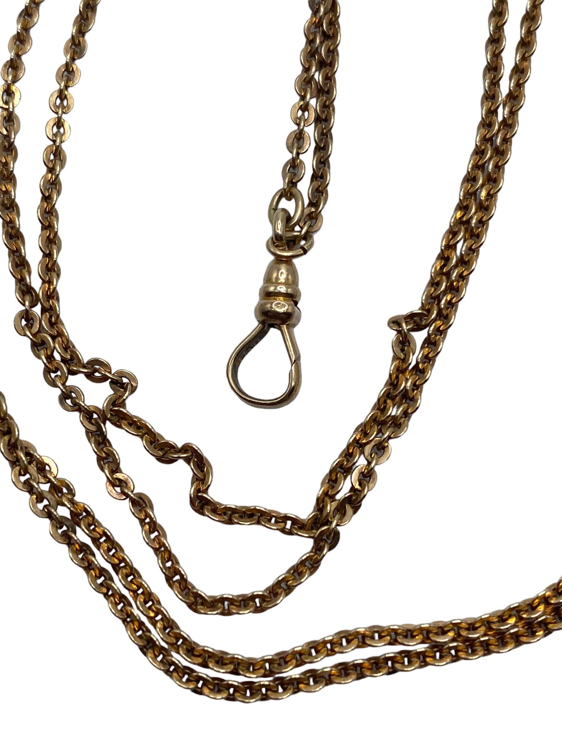 10k Victorian Pearl Slide Long Guard Chain