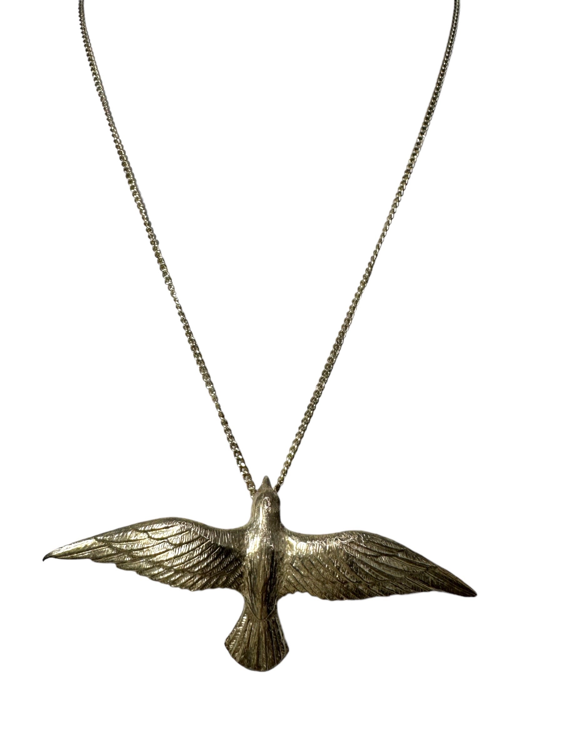Sterling Silver Seagull Pendant Necklace