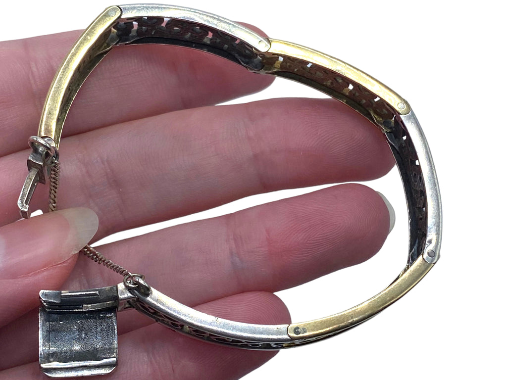 14k Silver Scroll Bracelet