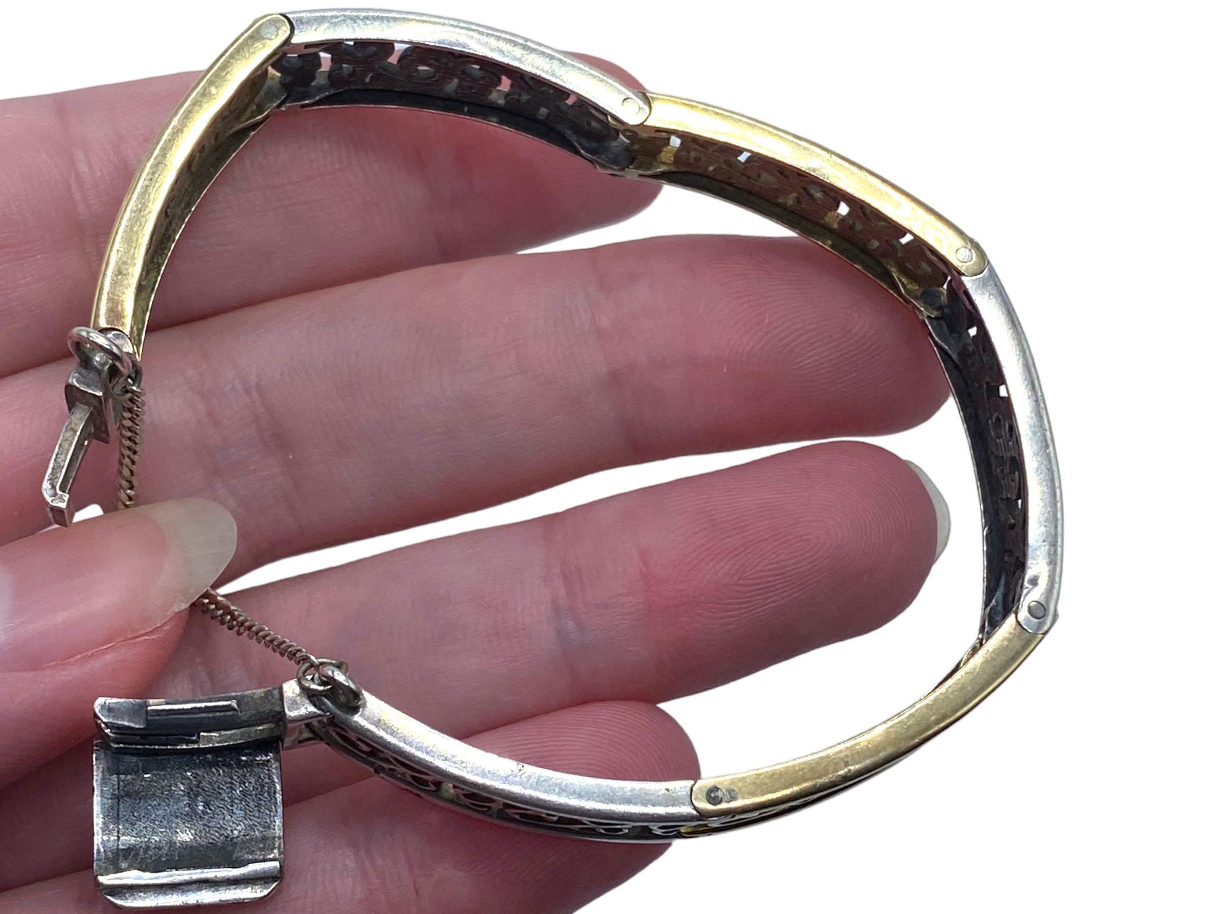 14k Silver Scroll Bracelet