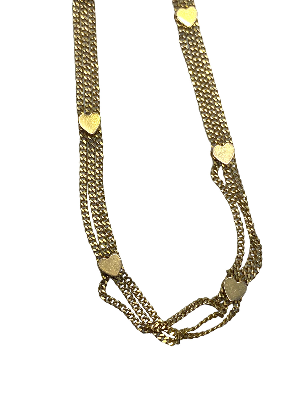 22k Heart Station Necklace