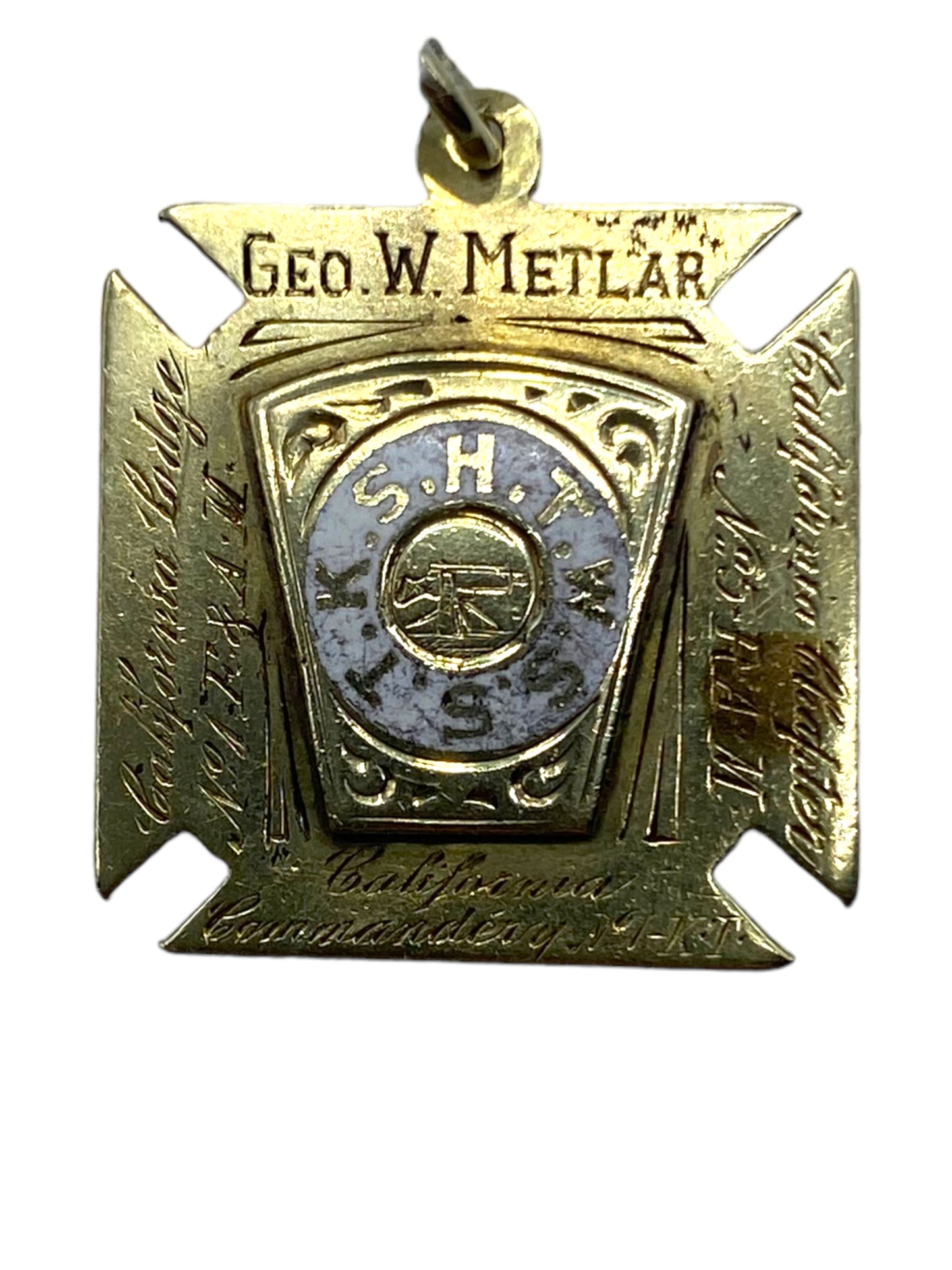 14k Cross Knights Templar Conquer Charm