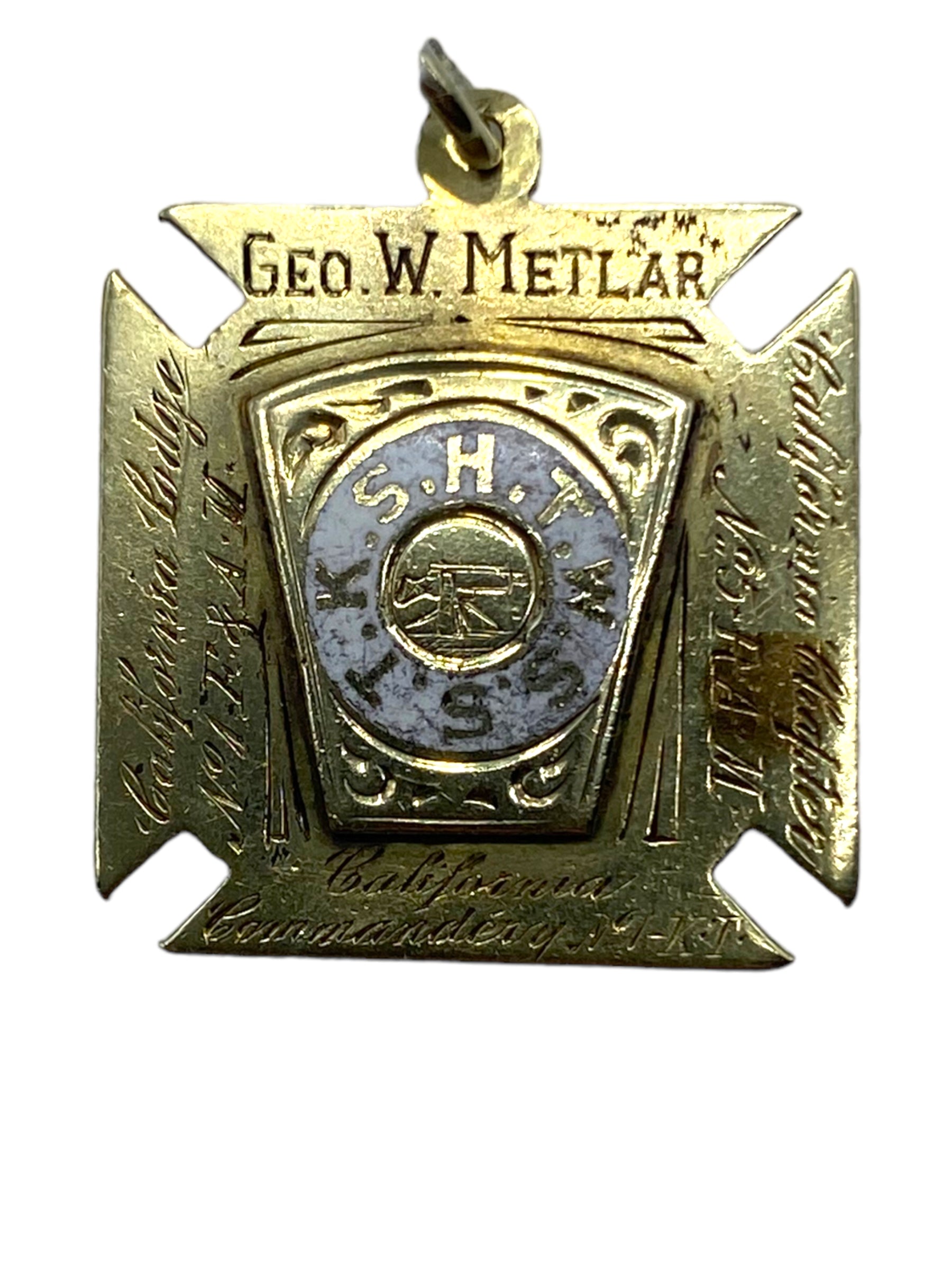 14k Cross Knights Templar Conquer Charm