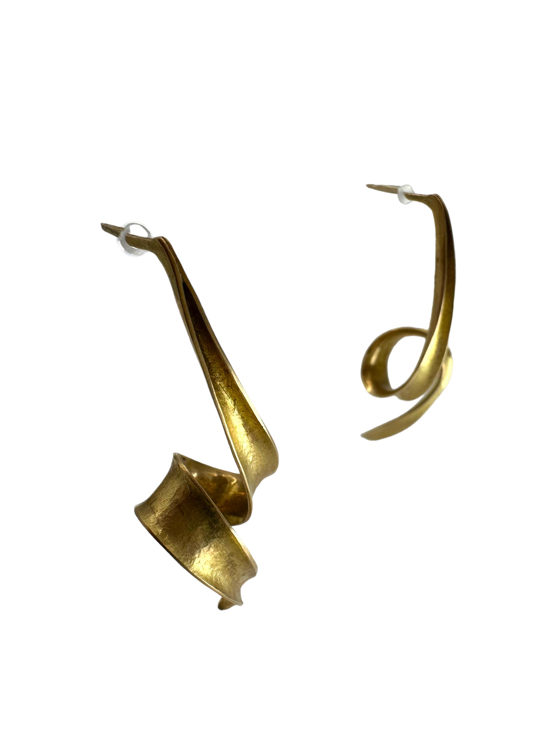18k Swirly Dangle Earrings
