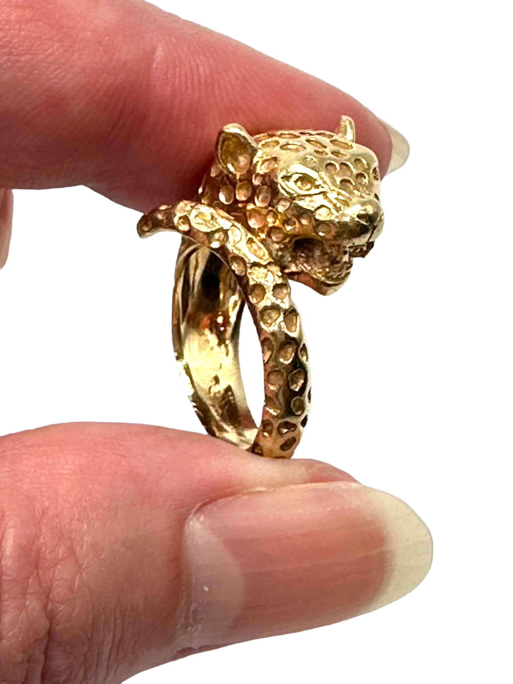 14k Leopard Wrap Ring