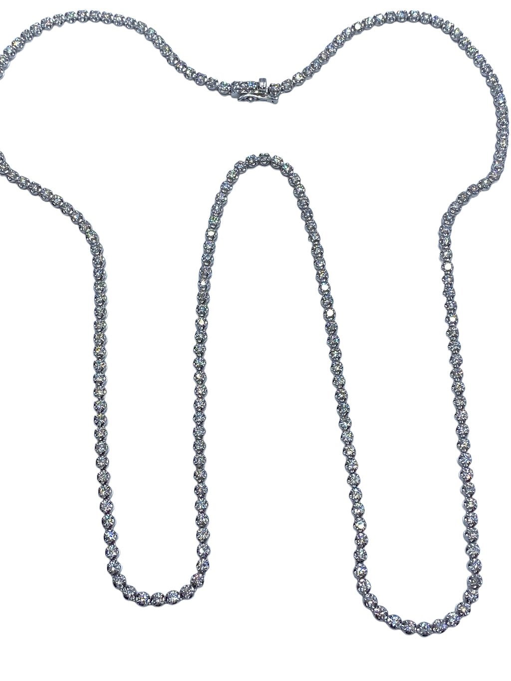 18k Opera Length Diamond Tennis Necklace
