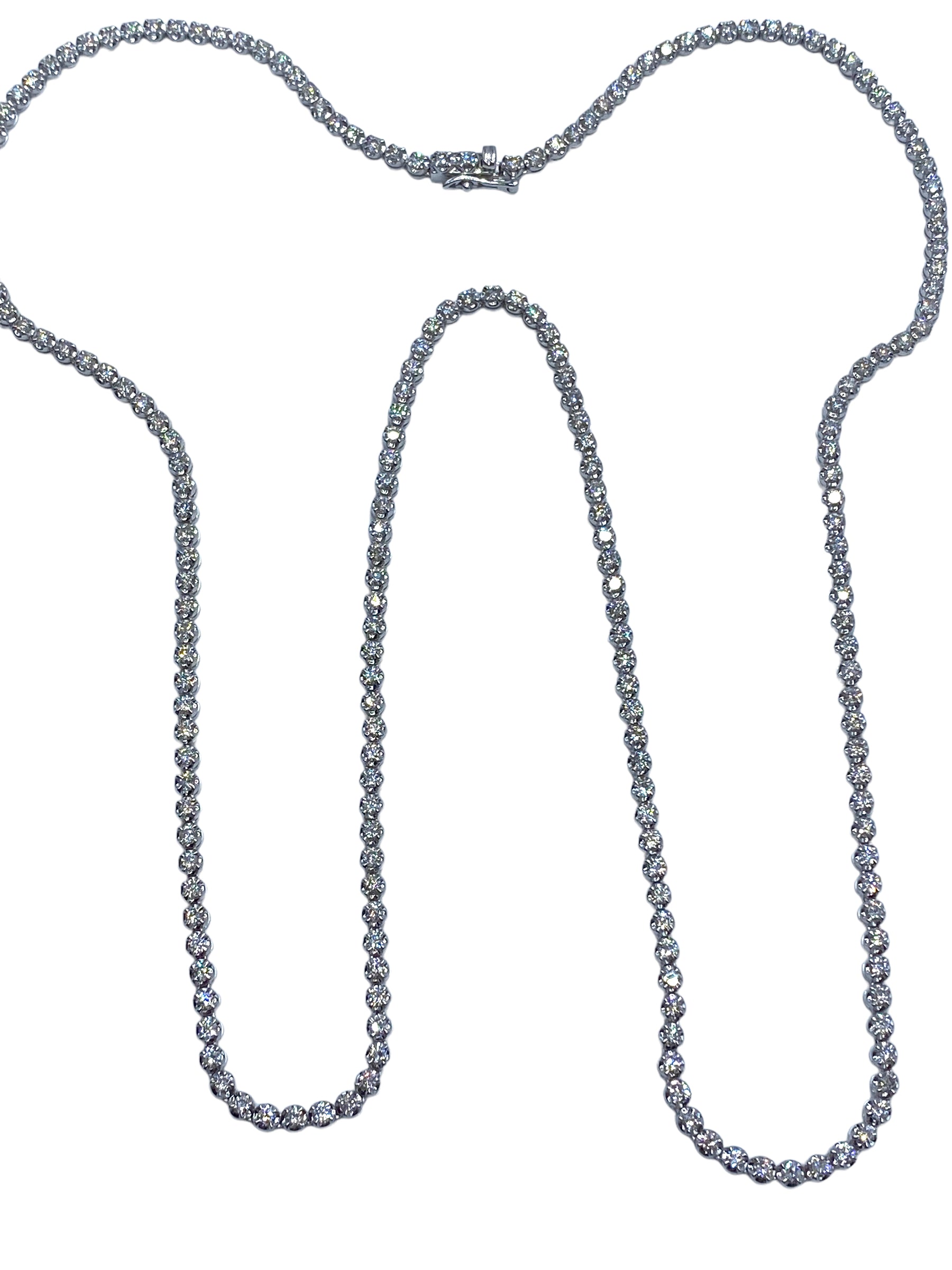 18k Opera Length Diamond Tennis Necklace