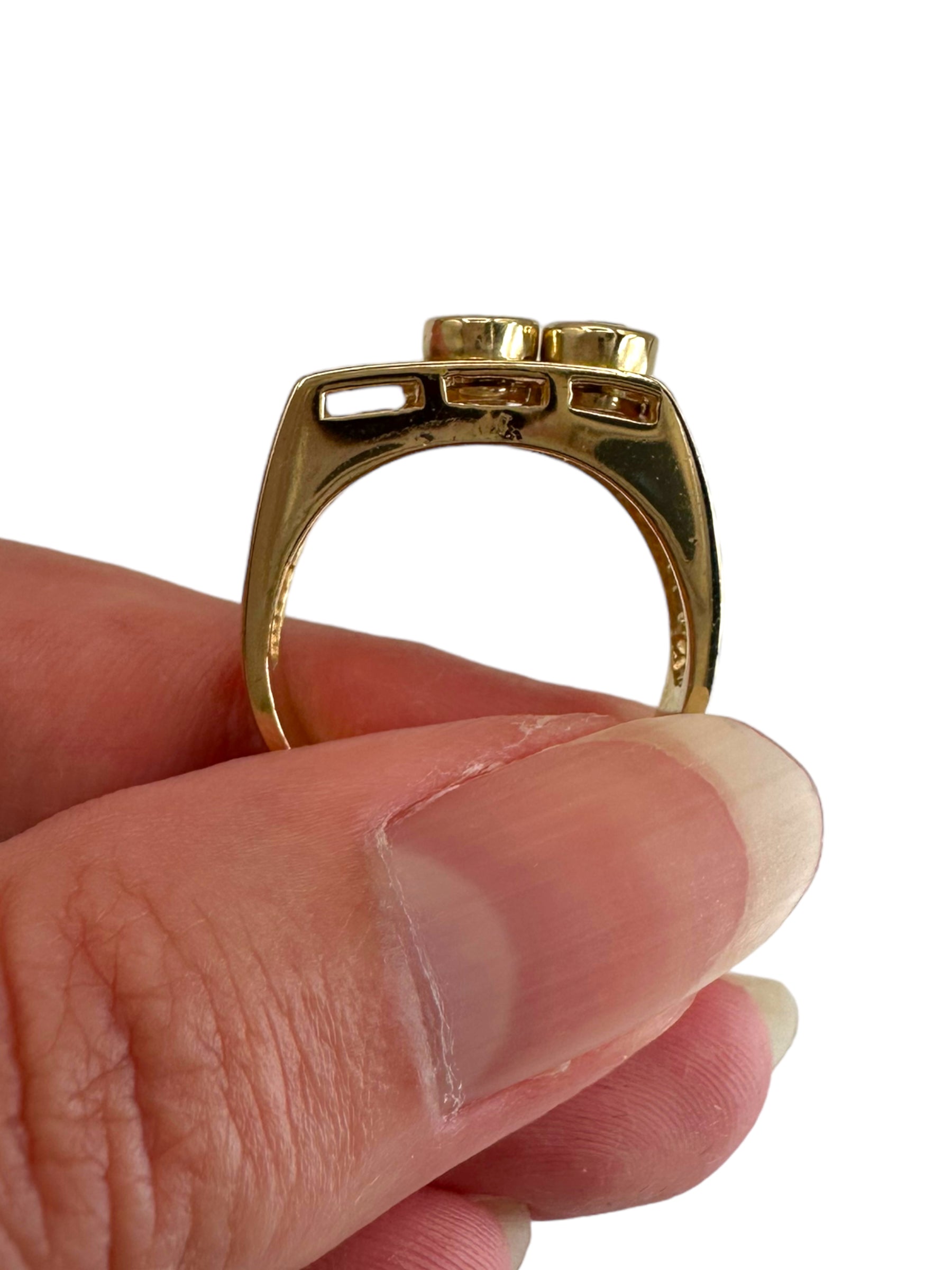 14k Diamond Slider Ring
