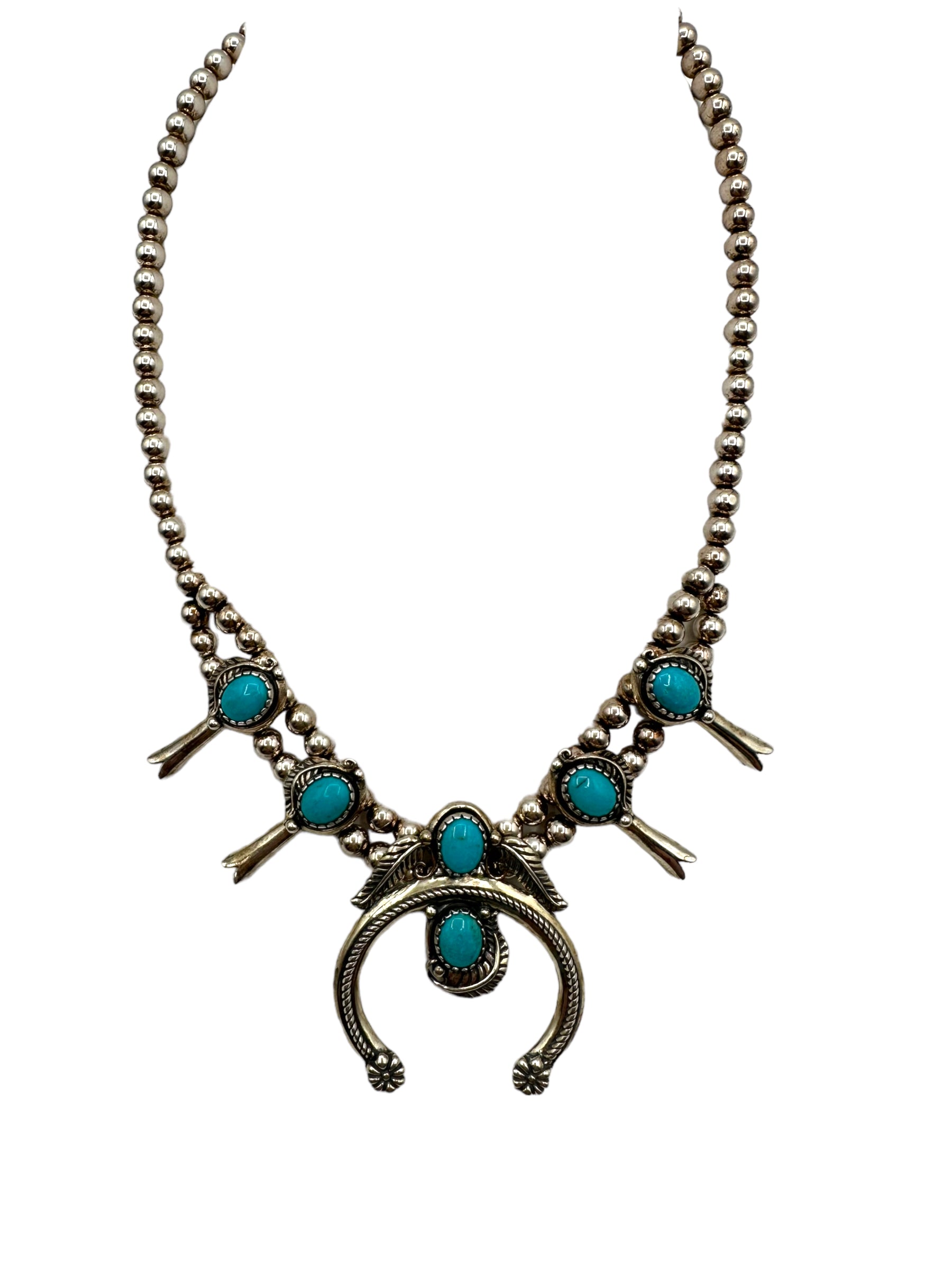 Sterling Silver Squash Blossom Necklace