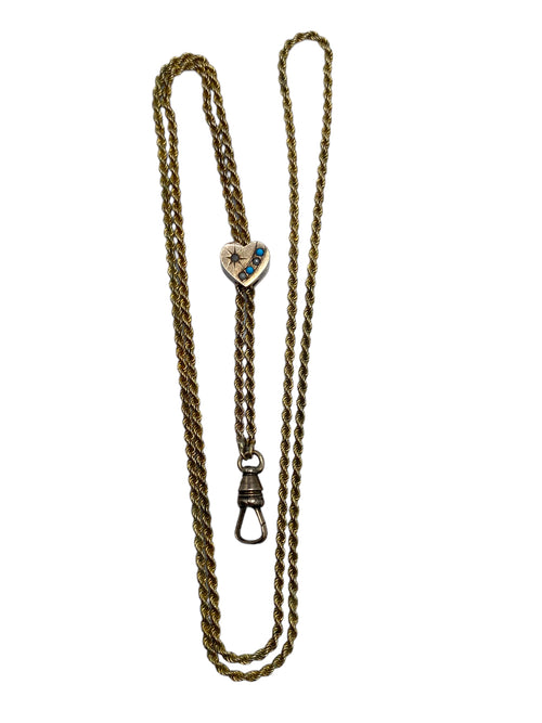 10k Heart Slide Watch Chain