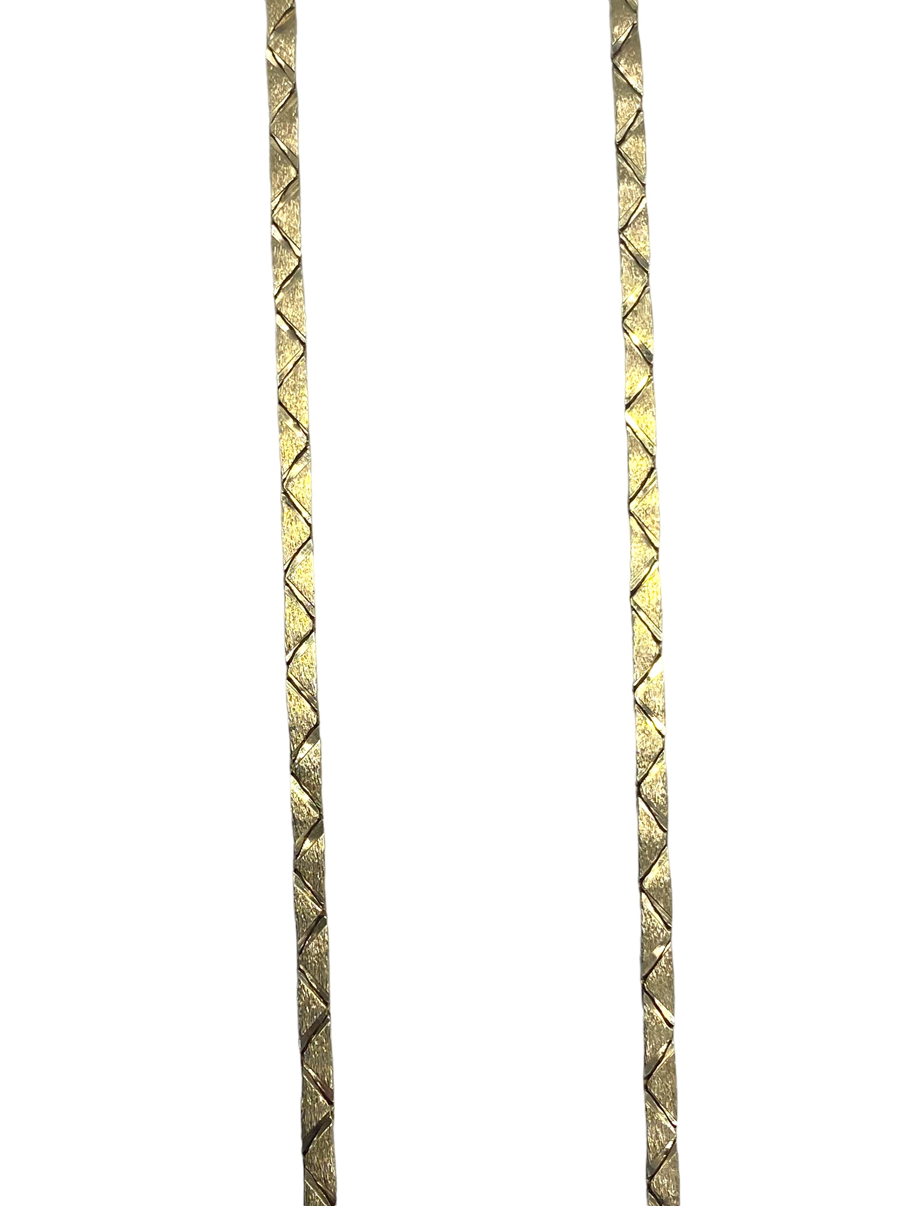 14k Flat Triangle Link Necklace