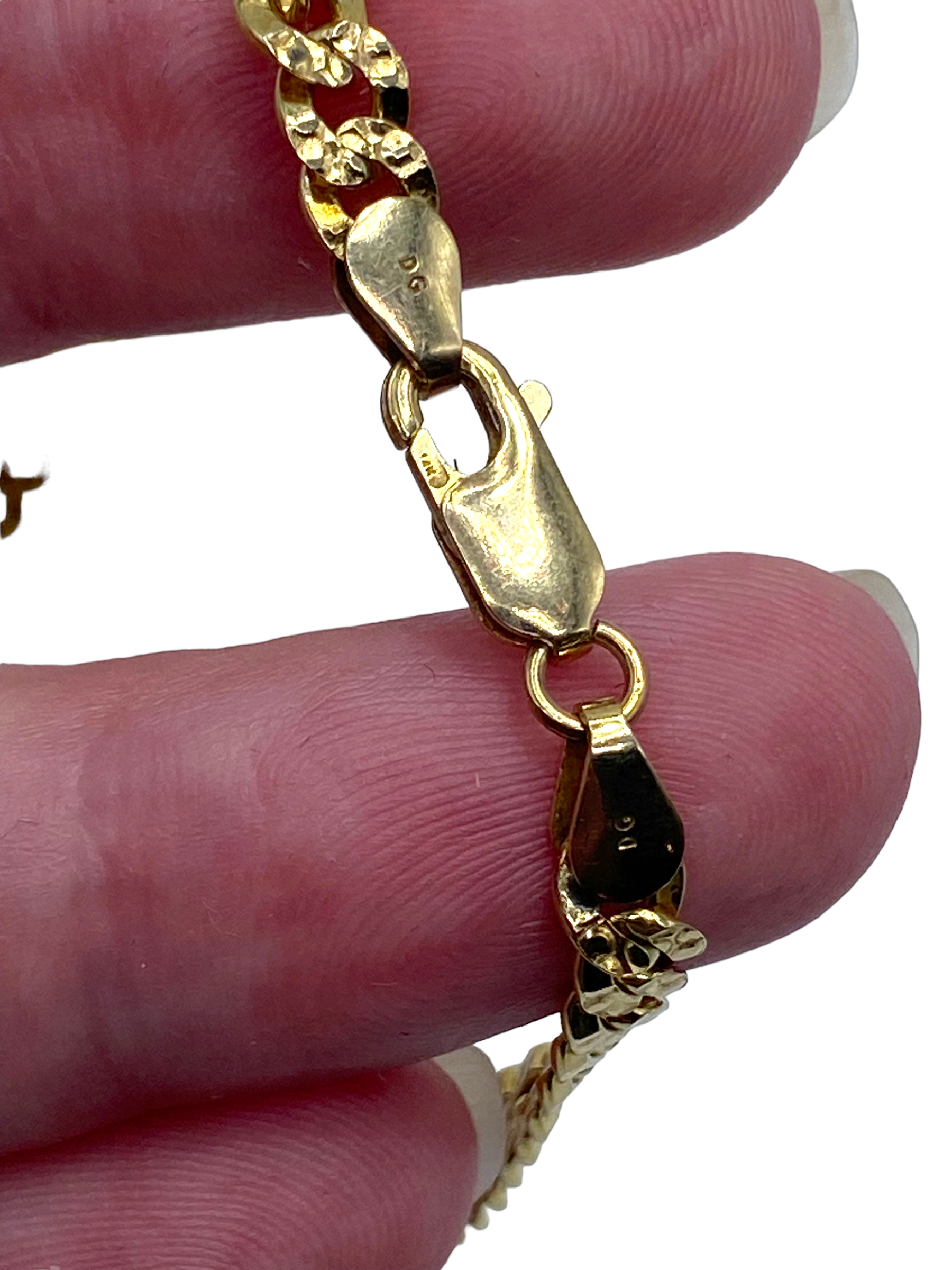 14k Flattened Curb Chain Necklace