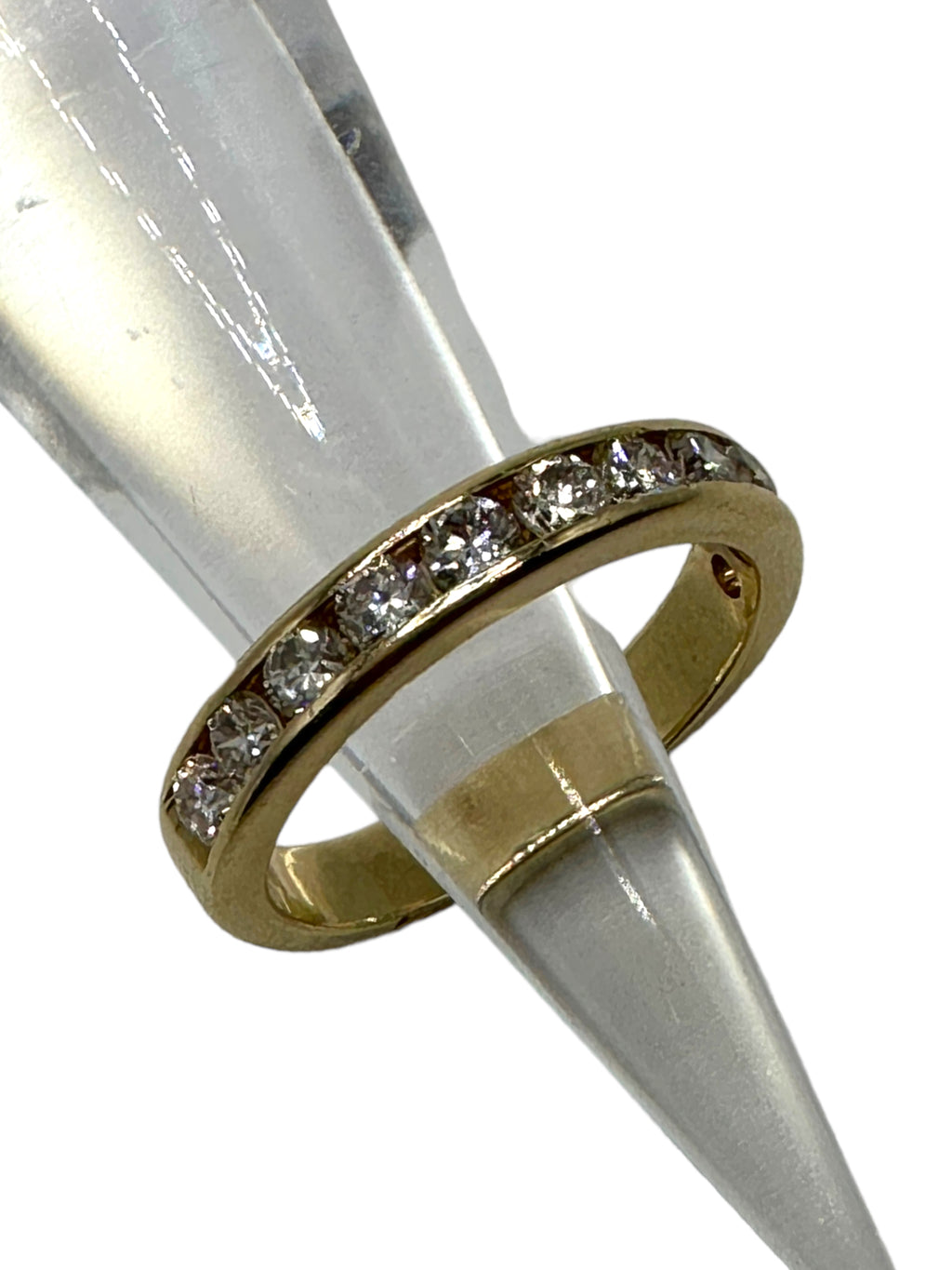 14k Yellow Gold Diamond Stacker Band Ring