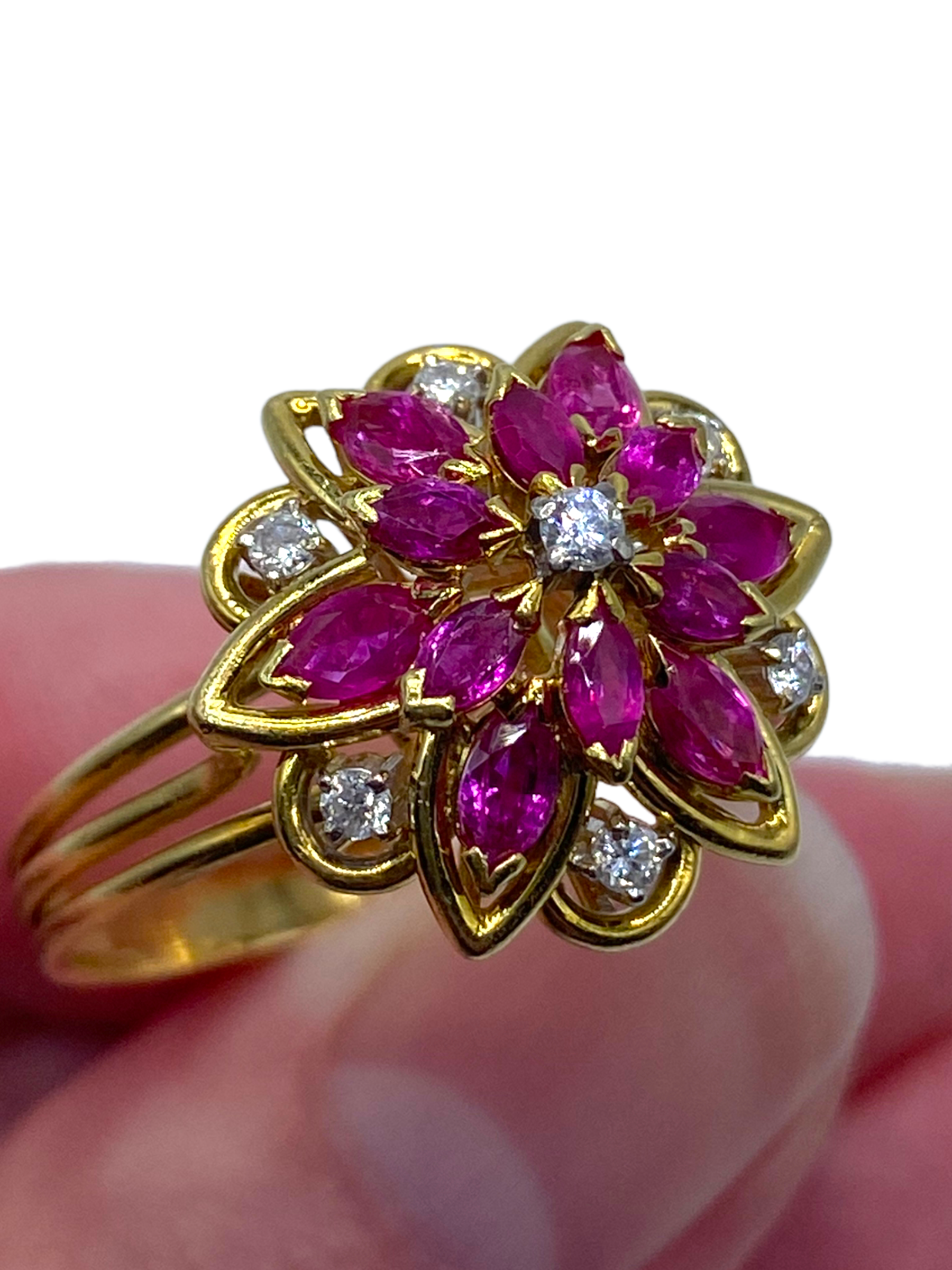 18k Ruby and Diamond Ring