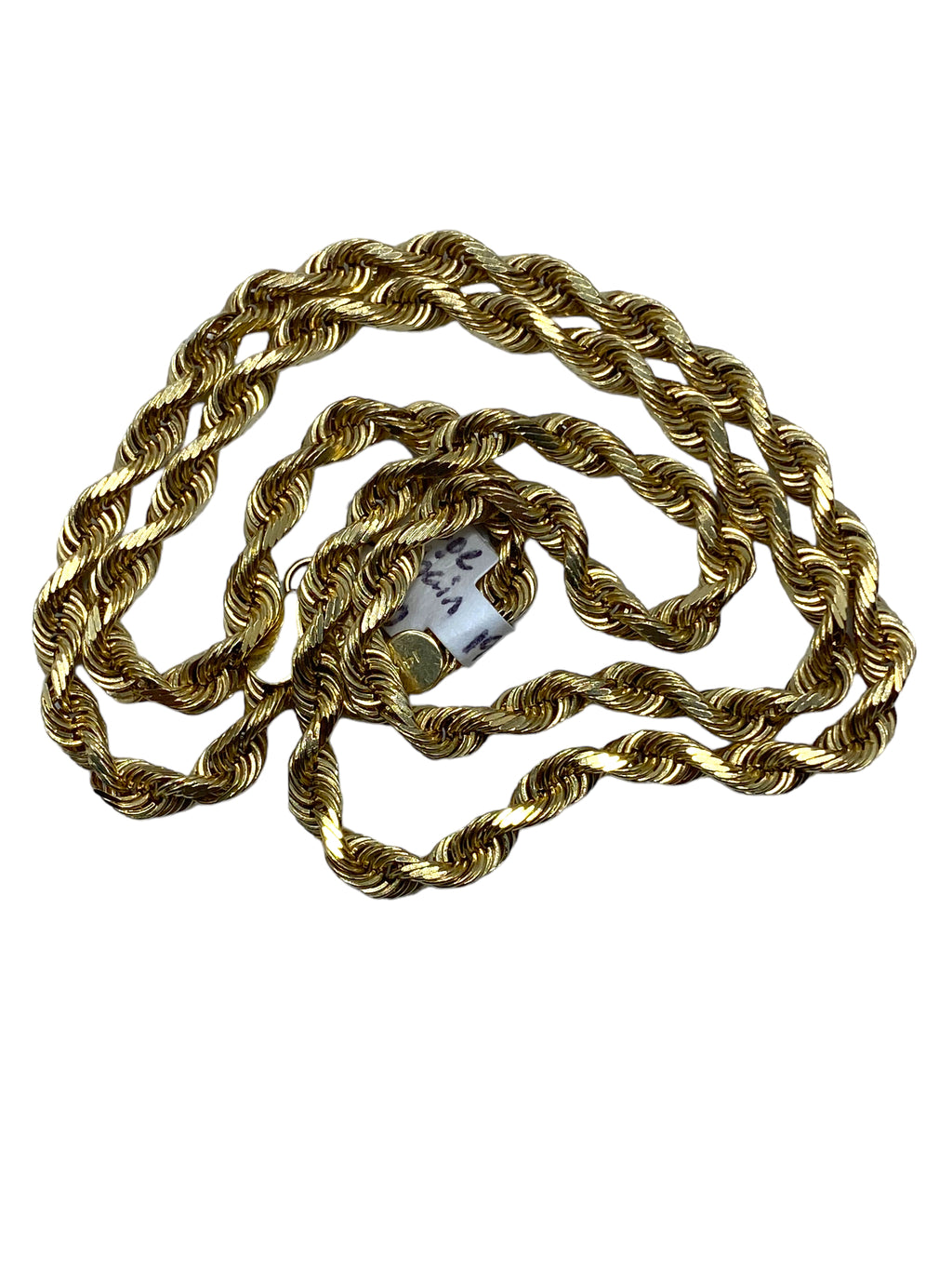 14k Solid Rope Chain Necklace
