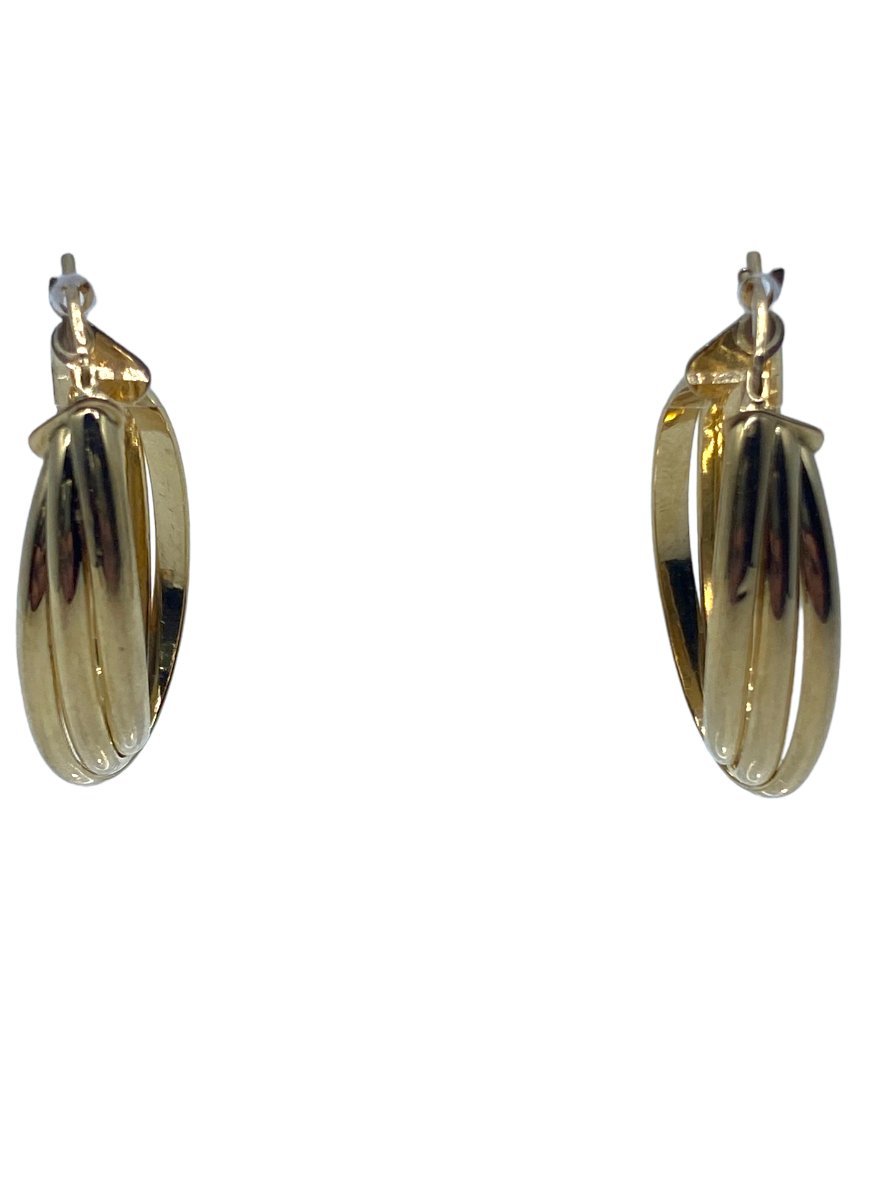 14k Oval Hoop Earrings